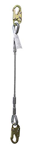 7ft Wire Rope Lanyard with Snap Hooks - Heavy Duty Safety Lanyard for Construction, Roofing & Fall Protection - OSHA Compliant Safety Gear for Work at Height