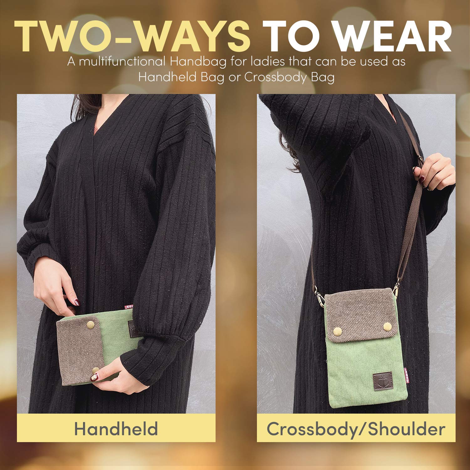 Katloo Small Crossbody Bag for Women - Phone Purse with Adjustable Shoulder Strap, Travel Pouch & Passport Holder - Wristlet Wallet for Everyday Use, Shopping & Travel Accessories
