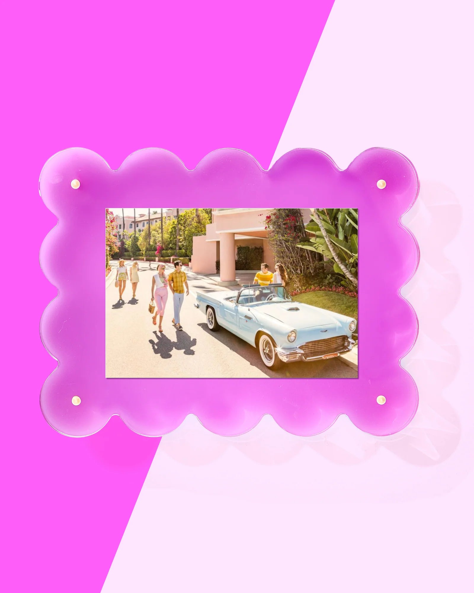 Premium Acrylic Picture Frame - 8x10 Inch Modern Photo Display for Wall & Tabletop - Fuschia Pink - Perfect for Home Decor, Office, Gifts & Art Displays