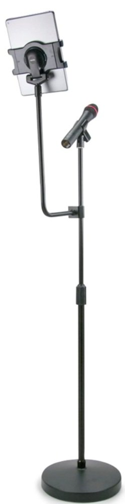 Universal Tablet Microphone Stand Mount - Aidata US-2119WM-TCA Adjustable Holder for iPad, Smartphones & Recording Devices | Perfect for Podcasting, Live Streaming & Video Calls (Black)