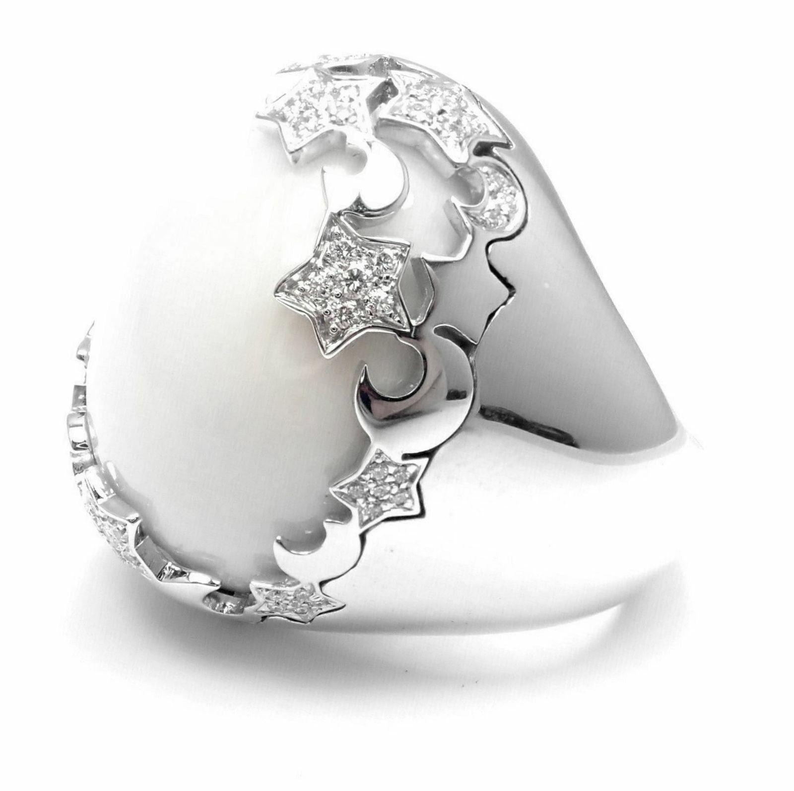 Pasquale Bruni 18k White Gold 0.65ctw Diamond Cielo Stars Ring Size 12 - Luxury Engagement, Anniversary & Special Occasion Jewelry Gift for Women
