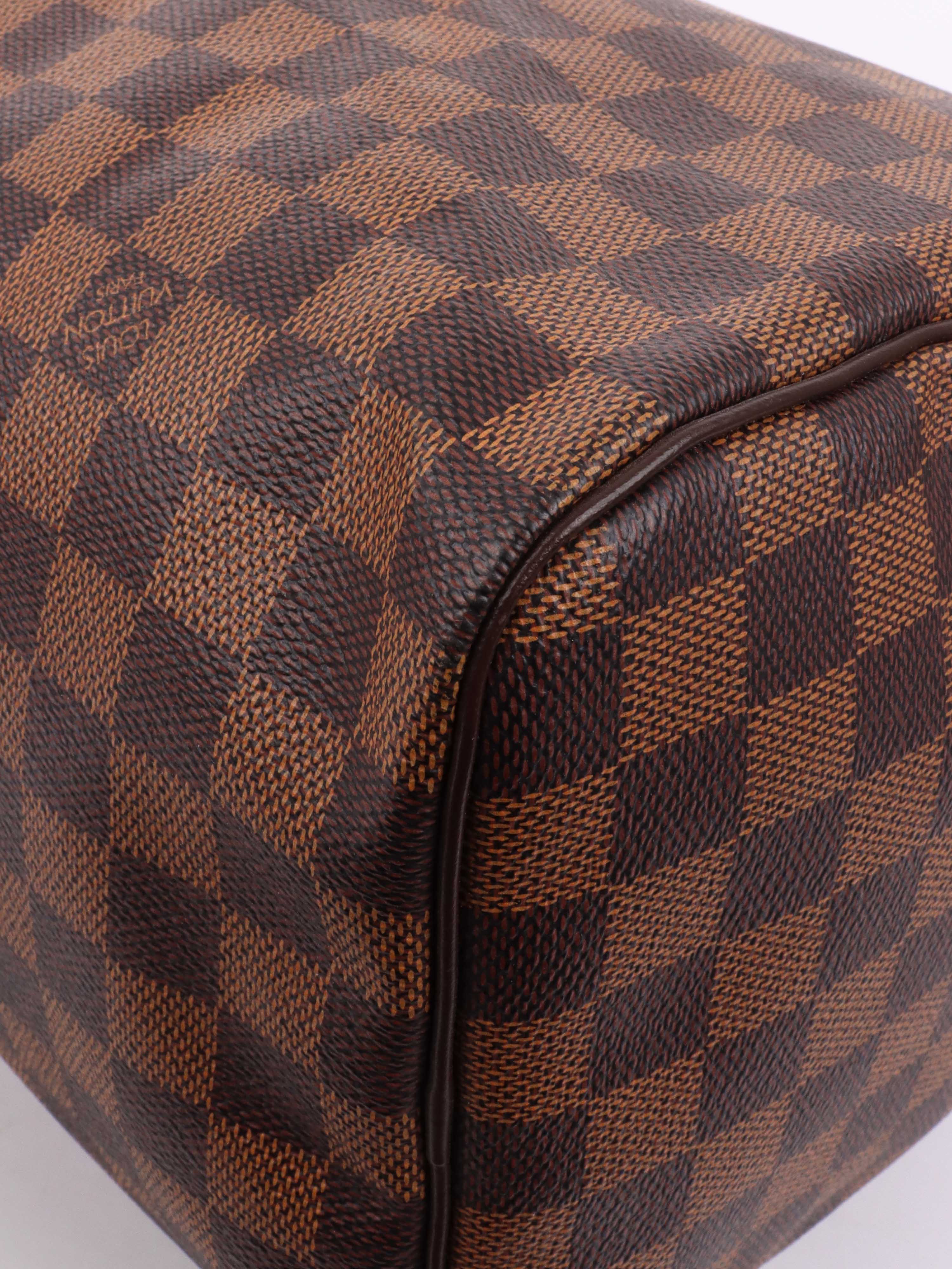 Louis Vuitton Damier Ebene Speedy 30 Handbag - Authentic Luxury Crossbody Bag for Women | Perfect for Travel, Work & Everyday Use