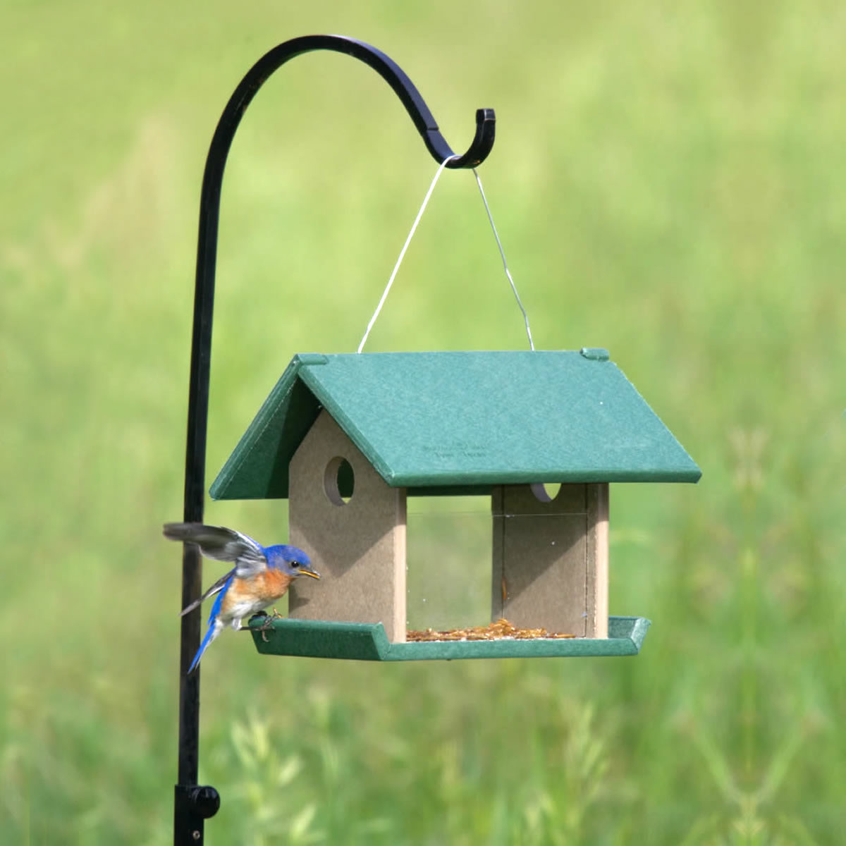 Adjustable Single Bird Feeder Hanger - Sturdy Outdoor Bird Feeding Station for Backyard, Garden & Patio - Perfect for Attracting Wild Birds & Enhancing Your Nature Viewing Experience