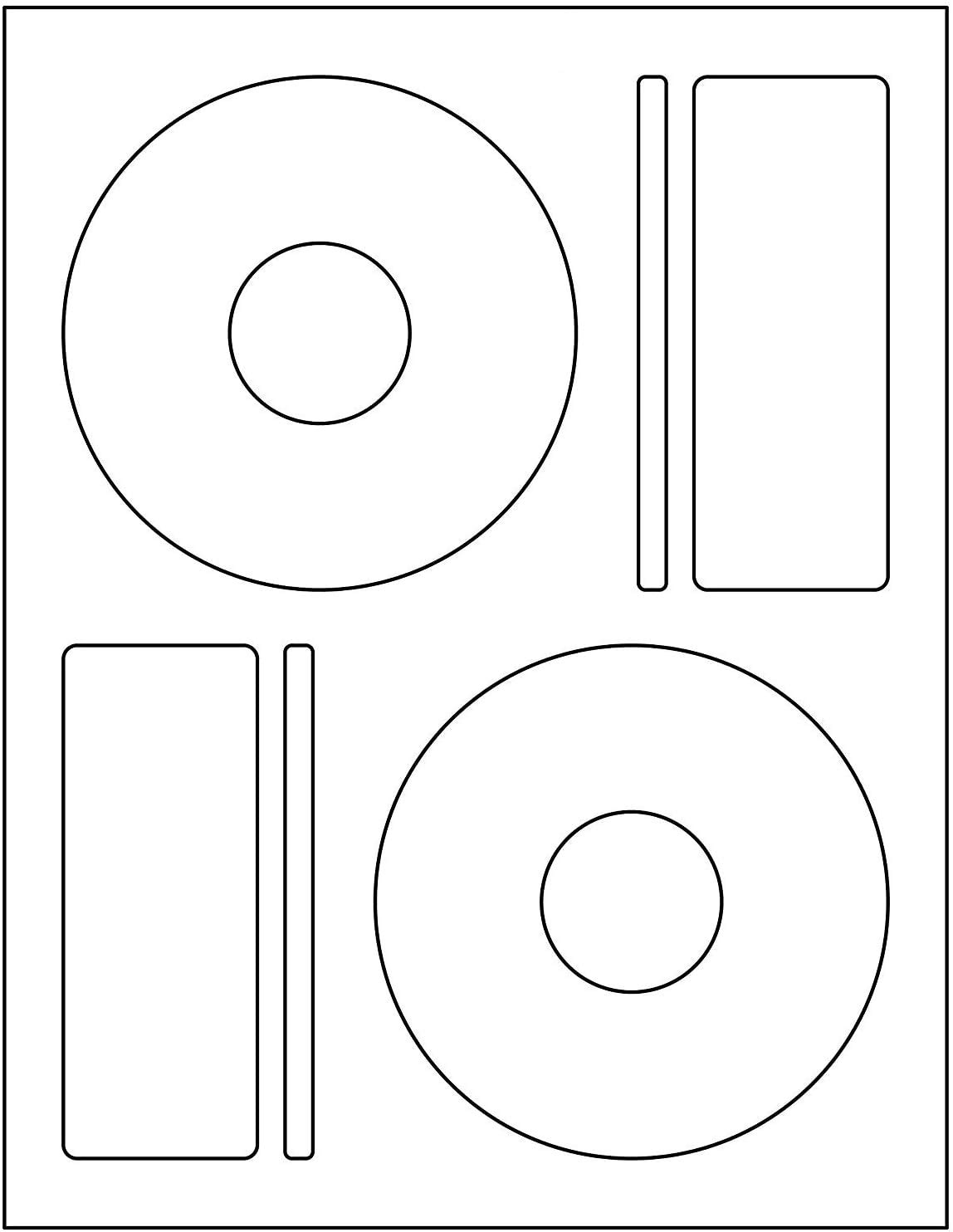 ProLine 400 Memorex Compatible CD/DVD Labels - Large Center Style, 400 Labels with Spine & Case Labels (Matte Finish) - Works with Laser & Inkjet Printers | Perfect for Media Archiving, Music Collections & Professional Presentations