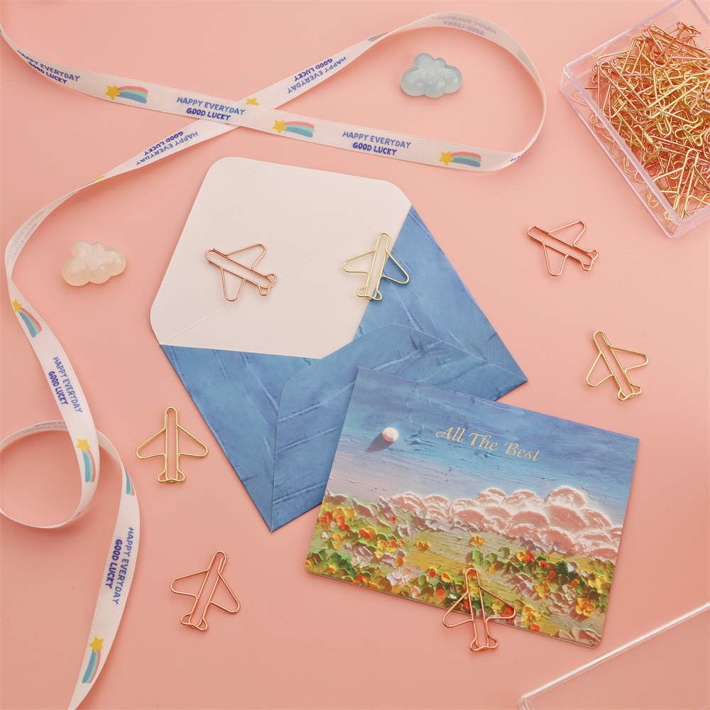 OWLFAVO 30pcs Rose Gold & Yellow Gold Airplane Paper Clips - Fun Office Supplies, School Gifts, Wedding Decorations - Perfect for Organizing Documents, Bookmarks, Planners & DIY Crafts