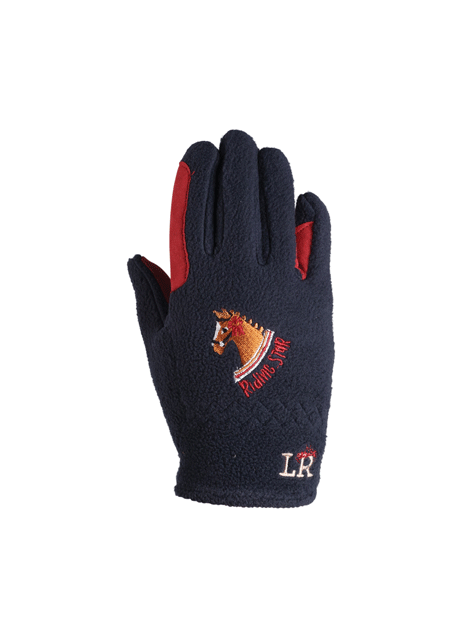 Kids' Warm Fleece Winter Riding Gloves with Cute Pony Embroidery - Perfect for Equestrian Sports, Horseback Riding & Outdoor Winter Activities