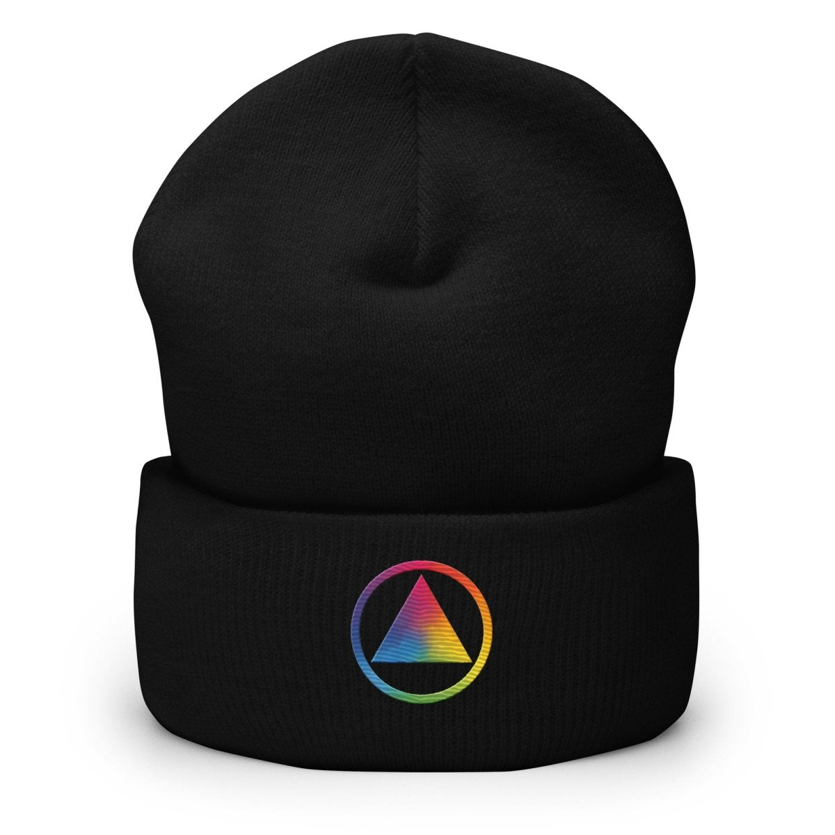 Rainbow Resilience Sobriety Symbol Beanie - Colorful Empowerment Hat for Recovery & Sobriety Support - Perfect for AA Meetings, Sober Events & Daily Inspiration