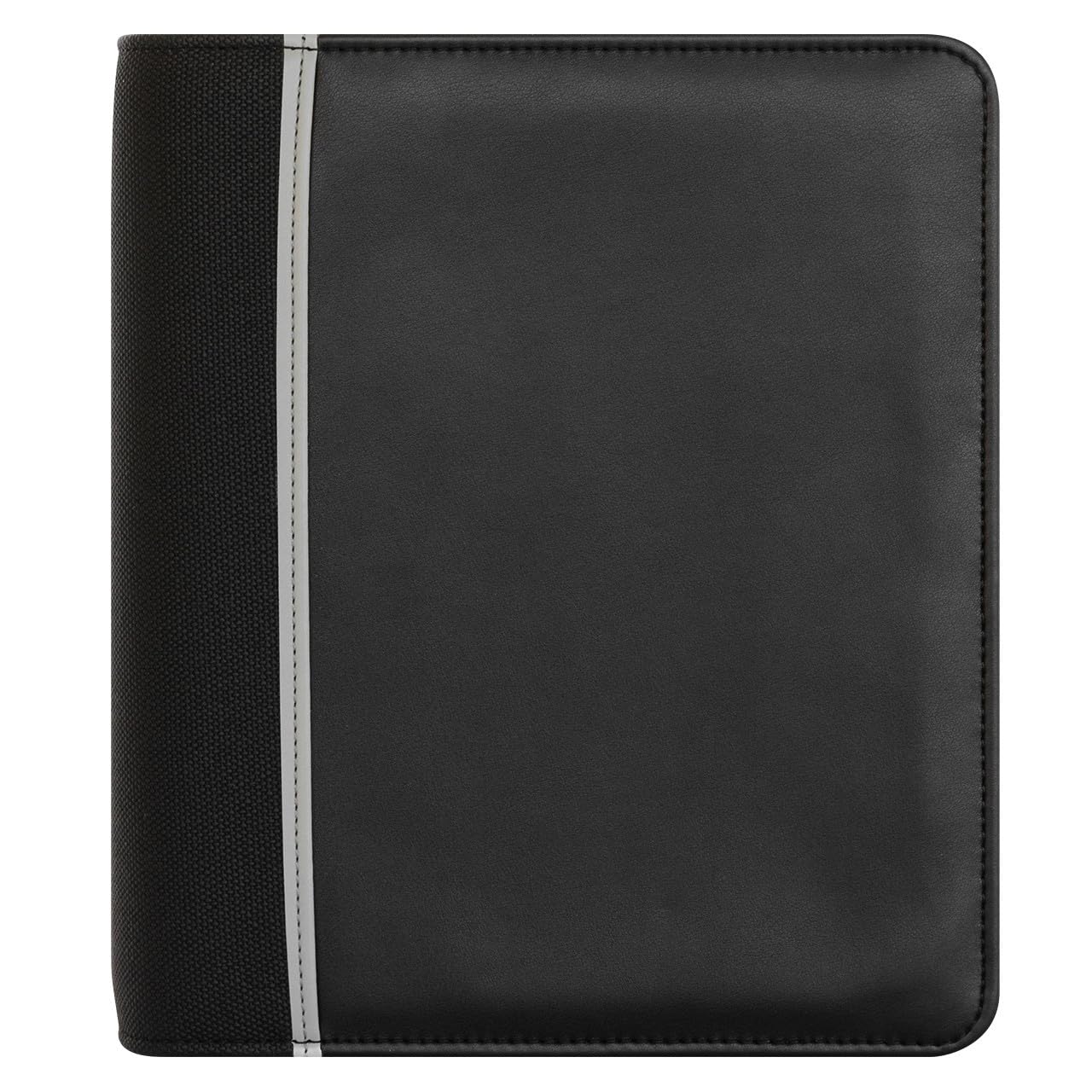 FranklinCovey Remy Simulated Leather Open Binder - Classic Black & Grey 3-Ring Binder for Office, School, Business Presentations & Document Organization