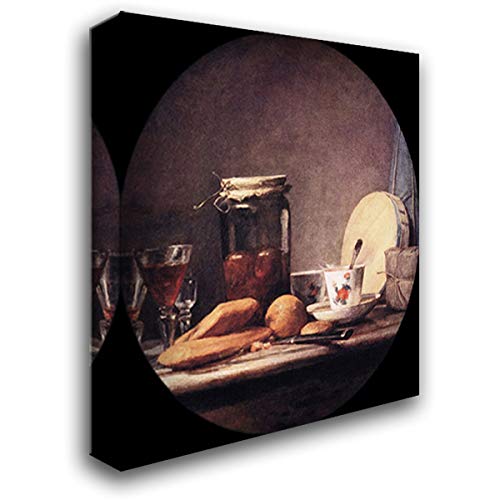 Jean Baptiste Simeon Chardin Still Life with Jar of Apricots 20x22 Inch Gallery Wrapped Canvas Art Print - Perfect for Living Room, Bedroom & Office Wall Decor