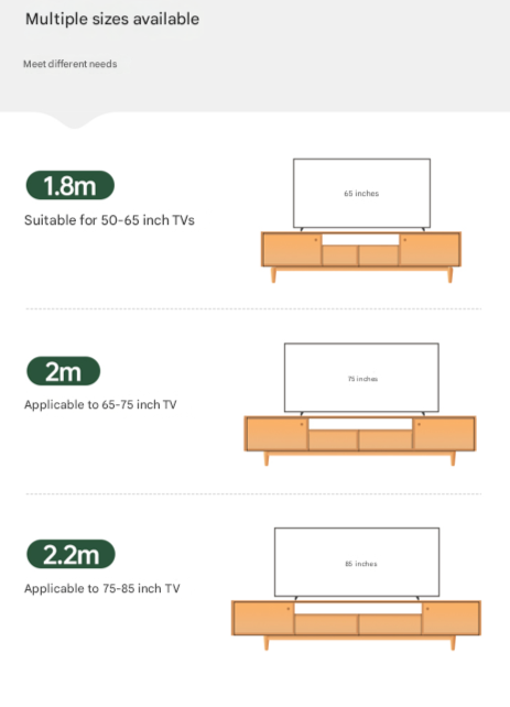 Solid Oak Wood Scandinavian TV Stand with Storage - Modern Living Room Entertainment Center for TV, Gaming & Media Storage