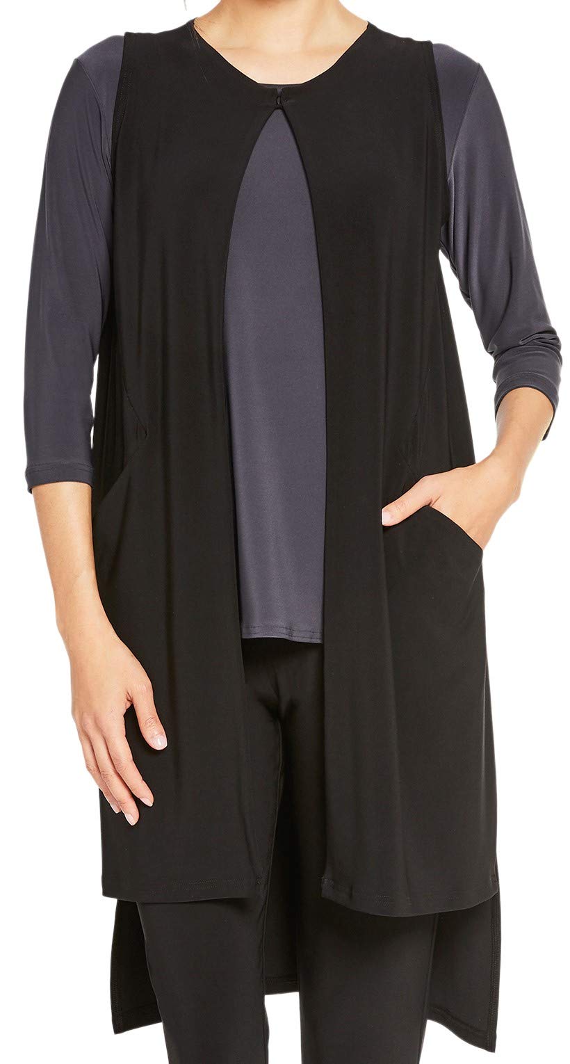 Sympli Women's Sleeveless Aura Vest 21165 - Lightweight Layering Piece for Summer, Office Wear & Casual Outfits