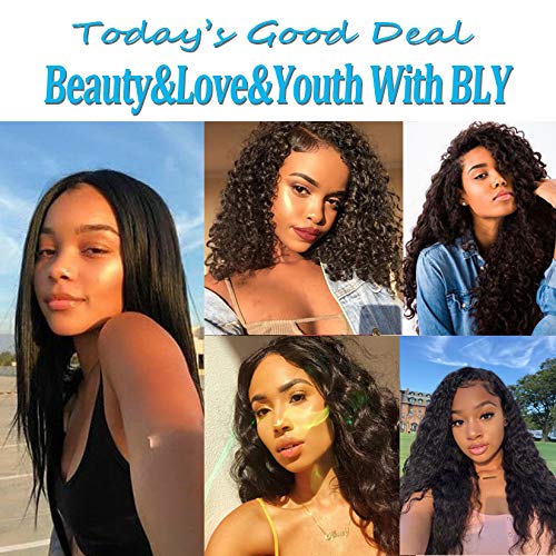 BLY 7A Mongolian Kinky Curly Human Hair Bundles 16/18/20 Inch Unprocessed Virgin Hair Weft Extensions for Black Women - Natural Color - Perfect for Protective Styles, Braids, and Weaves