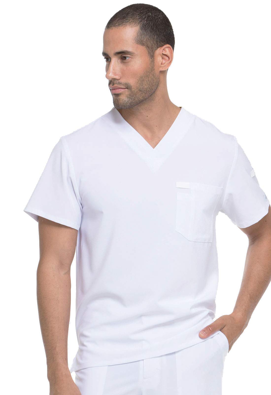 Dickies EDS Essentials Men's Scrubs Top - Tuckable V-Neck Work Shirt DK635 - Comfortable Medical Uniform for Nurses, Doctors & Healthcare Professionals