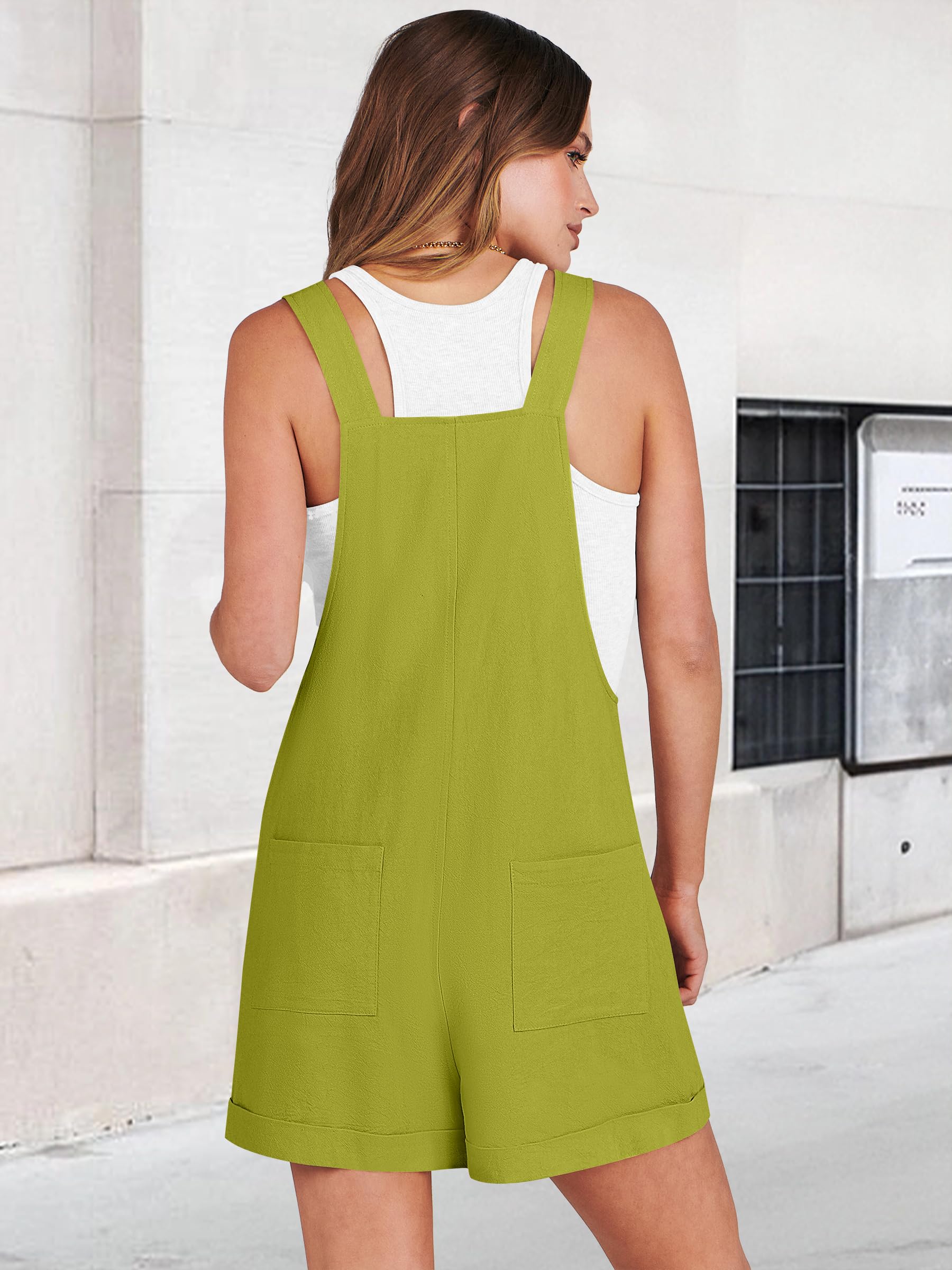 ANRABESS Women's Short Overalls - Summer Adjustable Strap Loose Fit Bib Shortalls, Maternity Romper Jumpsuit for Travel & Vacation - Perfect for Beach Outings, Casual Wear and Pregnancy Comfort