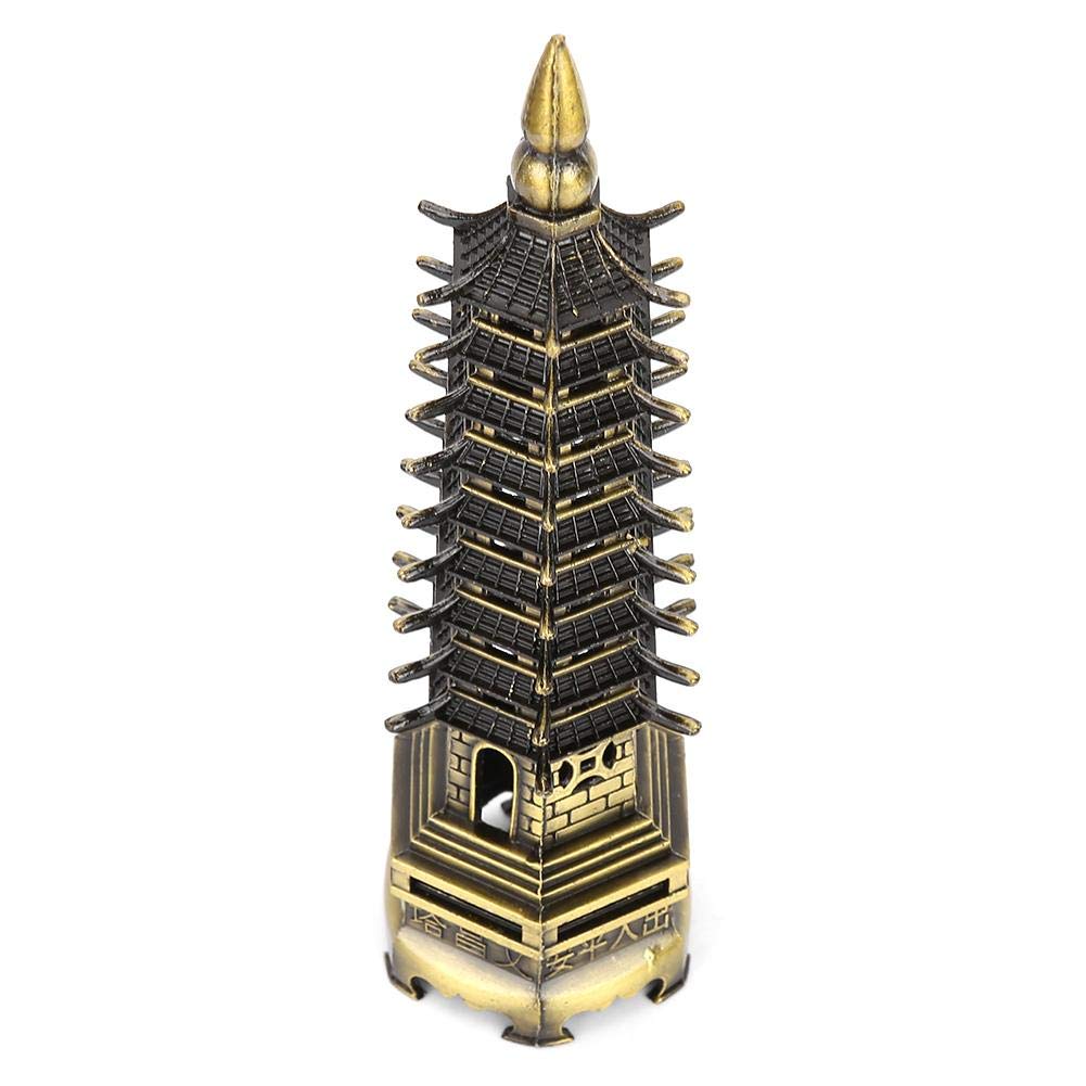 Vintage Bronze Tower Model - Elegant Desktop Decor for Home & Office | Durable Miniature Tower Sculpture for Bedroom, Living Room, and Bookshelf Display