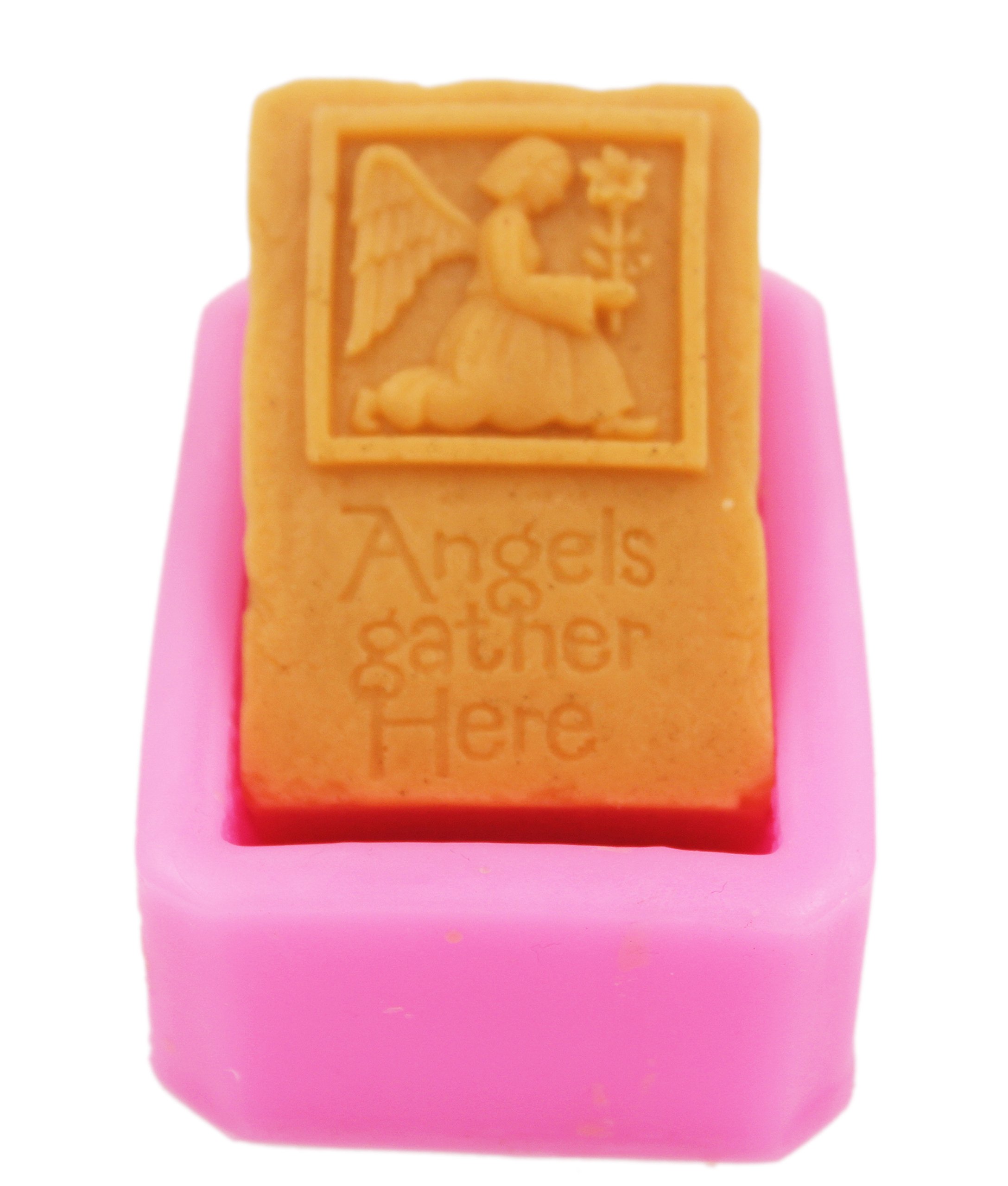 Angels Here 0980 Silicone Soap Molds for DIY Crafting - Handmade Soap Making Kit, 3D Artisan Soap Mold for Bath Bombs, Candles & Resin Crafts - Perfect for Home Spa, Gifts & Creative Projects