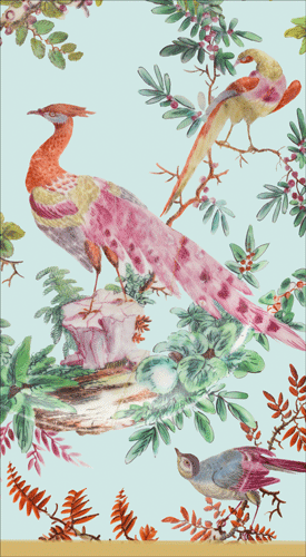 Premium Chelsea Birds Celadon Guest Towels - Soft & Absorbent Bath Hand Towels for Guest Bathroom, Powder Room, or Spa - Elegant Home Decor & Luxury Hotel Amenities