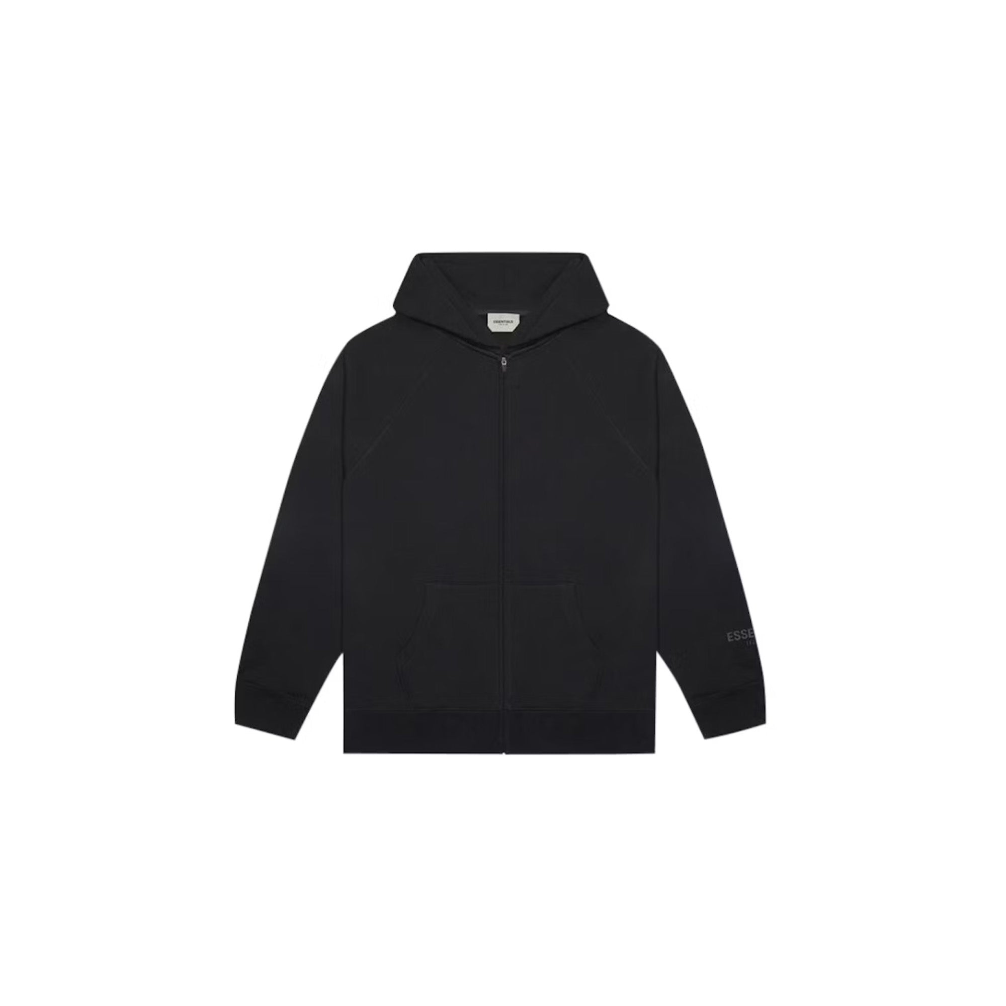 Fear of God Essentials Full Zip Up Hoodie with Applique Logo - Dark Slate/Stretch Limo/Black (2020) | Men's Streetwear Fashion | Perfect for Casual Outfits, Gym Wear & Layering