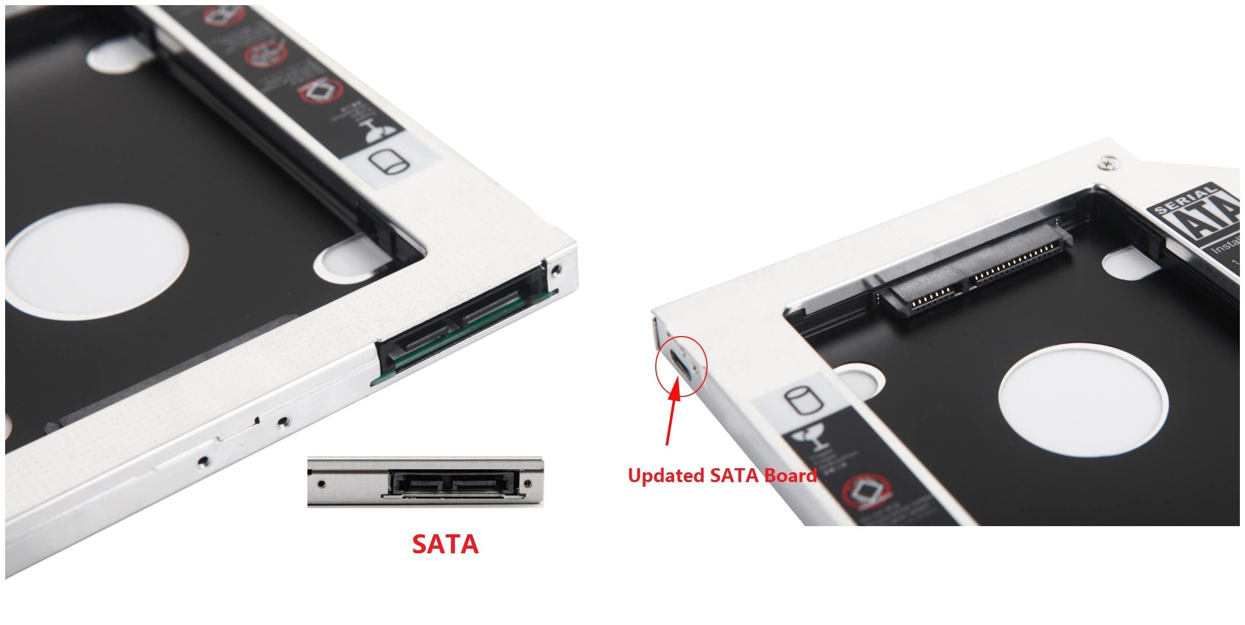 2nd HDD SSD Hard Drive Caddy Tray for HP Elitebook 2530p 2540p with Bezel Panel Cover - Upgrade Laptop Storage for Faster Performance & Data Backup