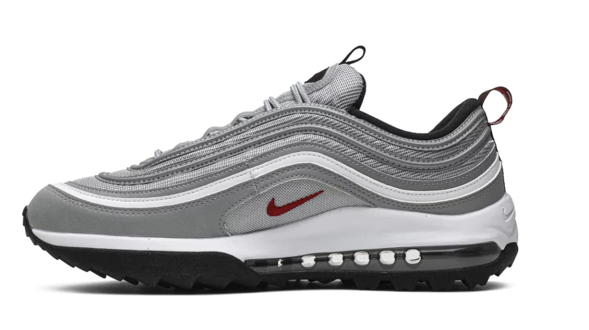 Nike Air Max 97 Golf Shoes Men's Silver Bullet - Lightweight Comfortable Sneakers for Golfing, Running & Casual Wear
