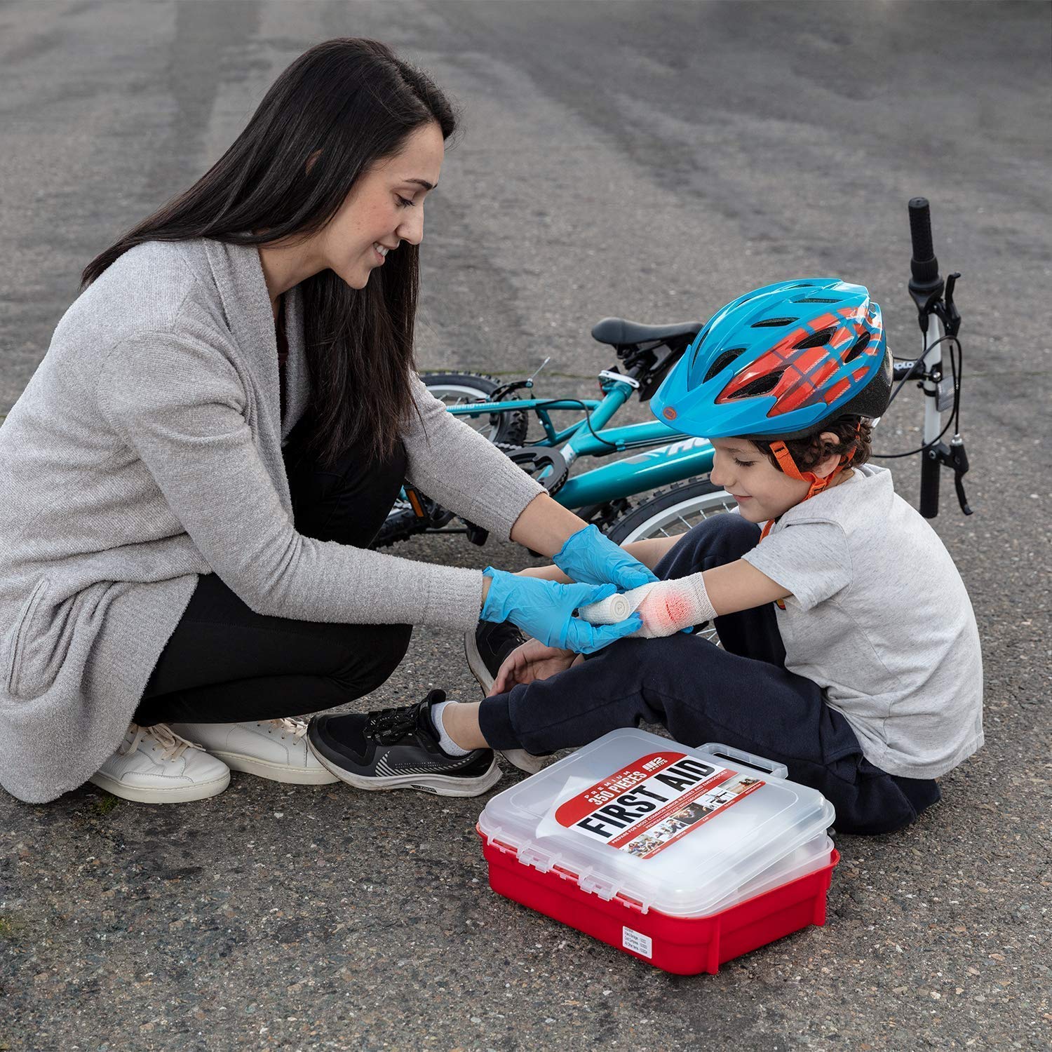 M2 BASICS First Aid Kit Bundle - 3 Pack (2) 350 Piece + (1) 300 Piece Emergency Medical Supplies for Home, Car, Camping & Workplace Safety