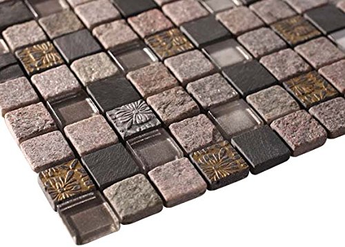Glossy & Matte Egyptian Rock Square Porcelain Mosaic Tiles - Waterproof Bathroom & Kitchen Wall Tile, Backsplash for Modern Home Decor | Perfect for Shower Walls, Backsplashes & Accent Walls