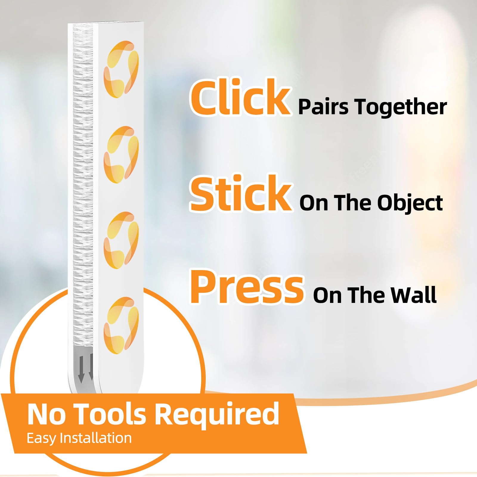 Damage-Free Picture Hanging Strips Kit - 40 Medium White Pairs (80 Strips) No Nail Adhesive Hooks for Wall Art, Photos & Frames | Perfect for Living Room, Bedroom & Office Decor