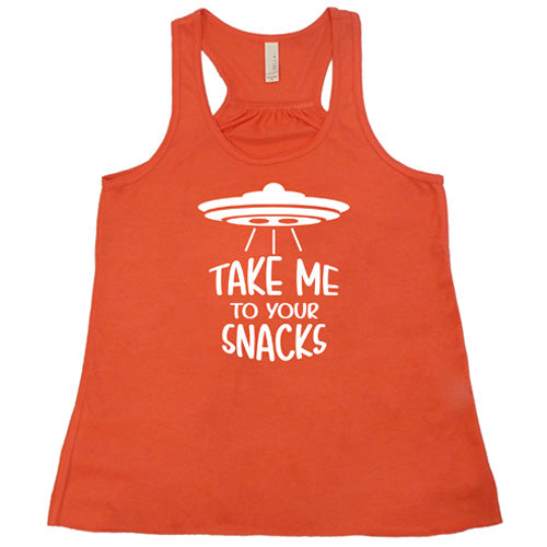 Take Me To Your Snacks T-Shirt - Funny Alien UFO Graphic Tee for Sci-Fi Fans & Snack Lovers - Perfect for Comic Con, Cosplay & Casual Wear