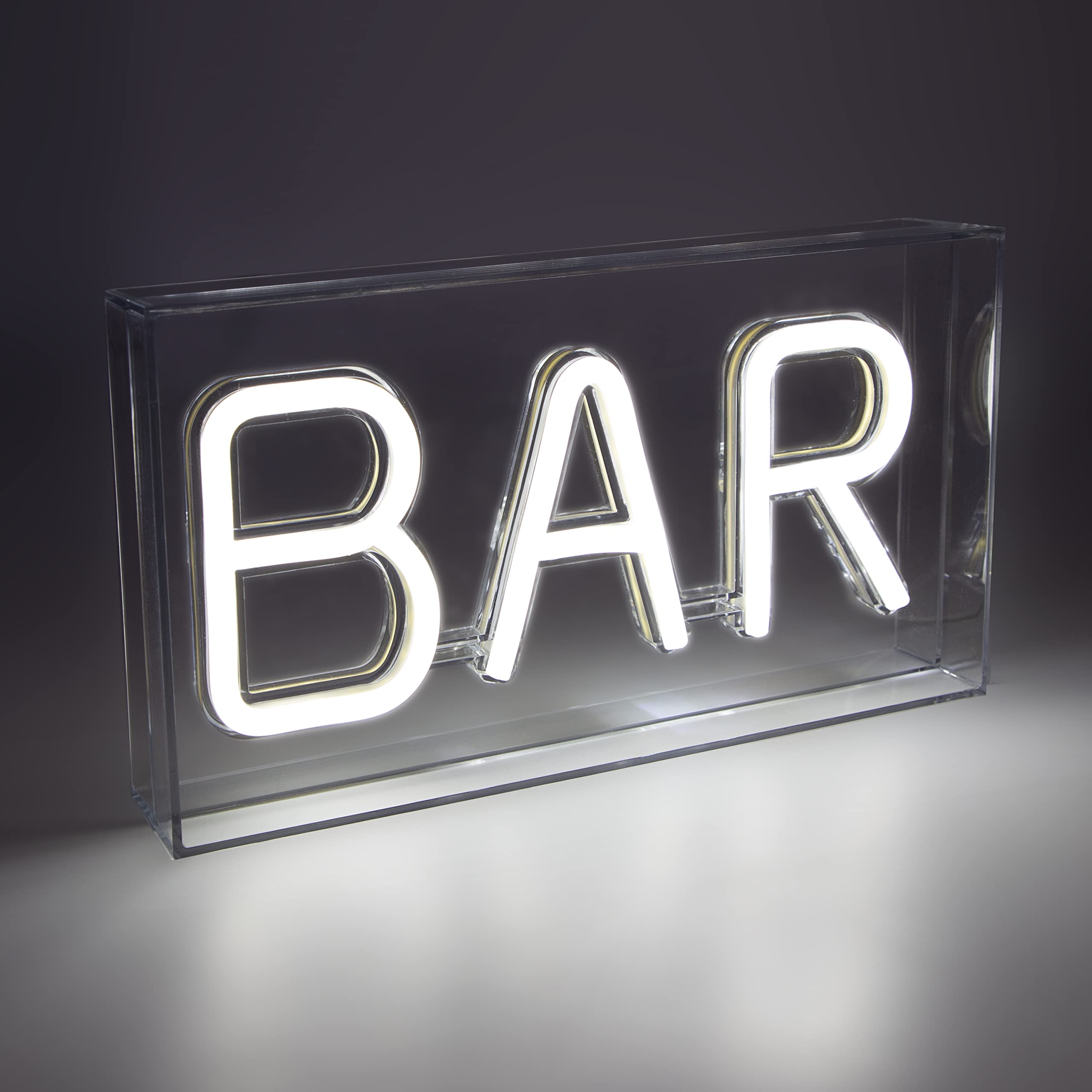 Energy Efficient LED Neon Signs - USB Powered Acrylic Box Lights with 3 Unique Bar Designs - Perfect for Home Bars, Game Rooms & Party Decor