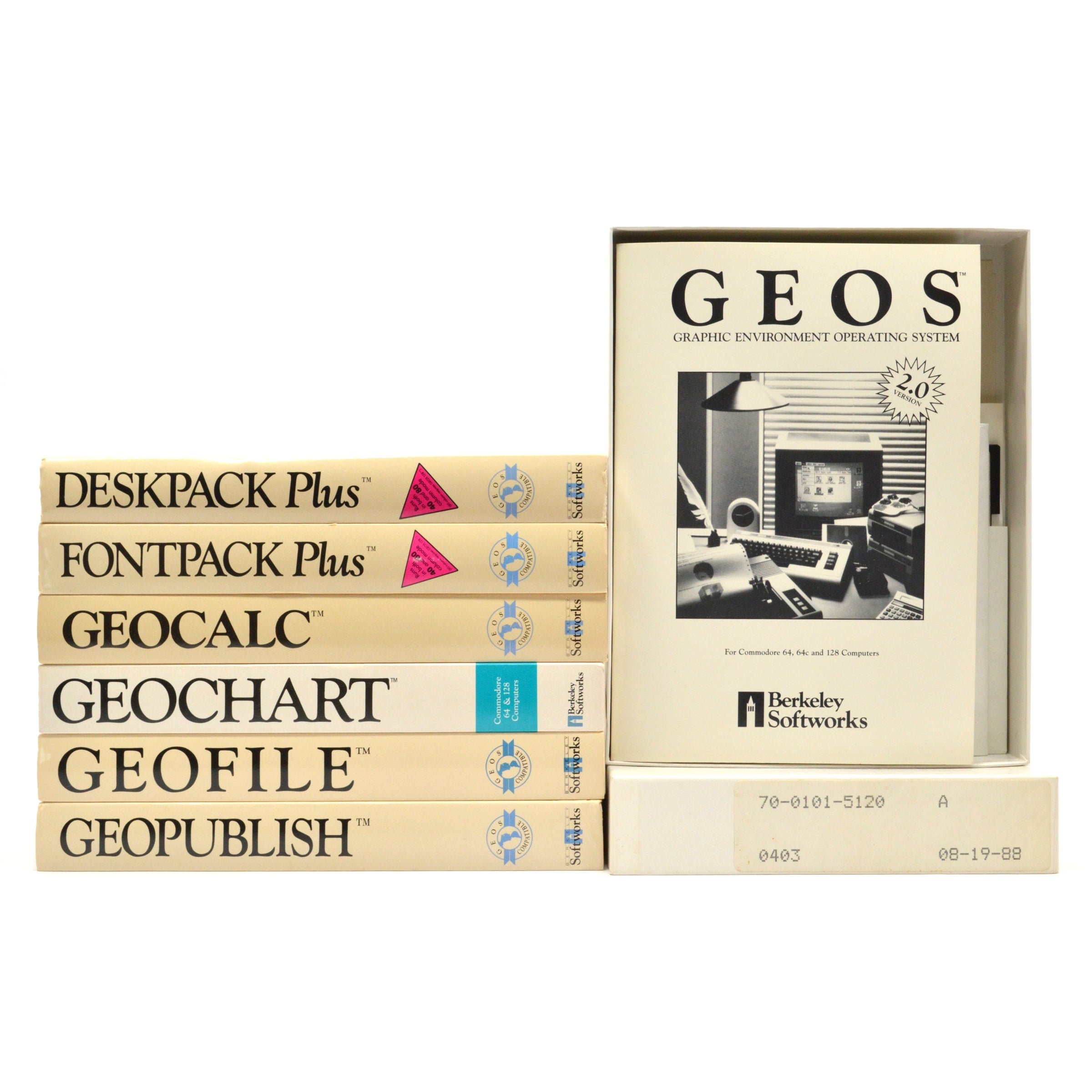 Vintage Commodore C64/128 Software Bundle - 7 GEOS Programs Including GeoCalc & GeoFile | Retro Computing & Gaming Collection for Classic Computer Enthusiasts