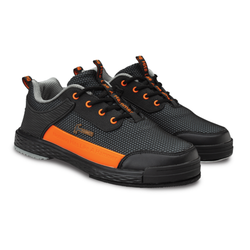 Hammer Diesel Men’s Right Hand Bowling Shoes - Black/Orange Color - Comfortable & Durable for Professional & Casual Bowling Games