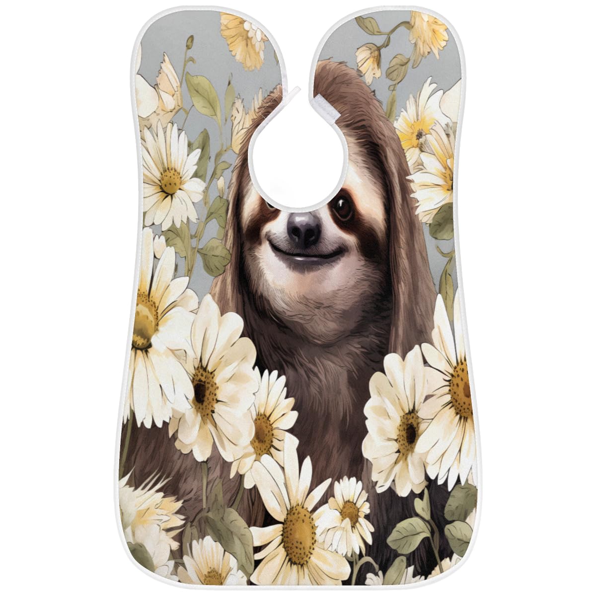 Sloth Watercolor Pattern Beard Shaving Bib for Men - Waterproof Makeup & Hair Dye Apron, Barber Cape for Haircut & Beard Trimming - Sink Hair Catcher & Styling Tool - Perfect for Home Grooming, Salon Use & Gift Giving