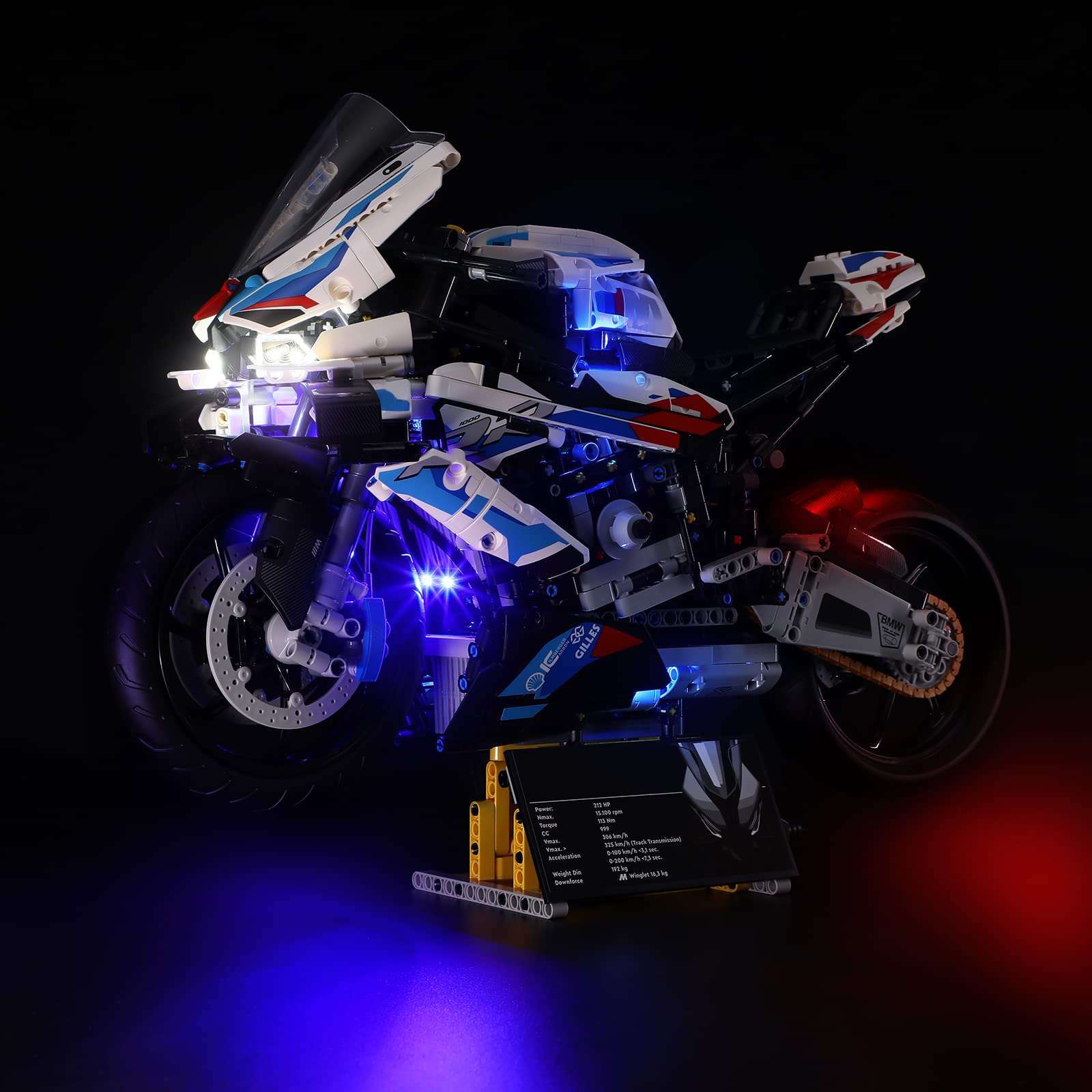 LIGHTAILING LED Light Kit for Lego 42130 Technic BMW M 1000 RR Motorcycle Building Blocks Model - Compatible with Official Lego Set (Not Included) - Perfect for Display, Gifts, and Nighttime Showcase