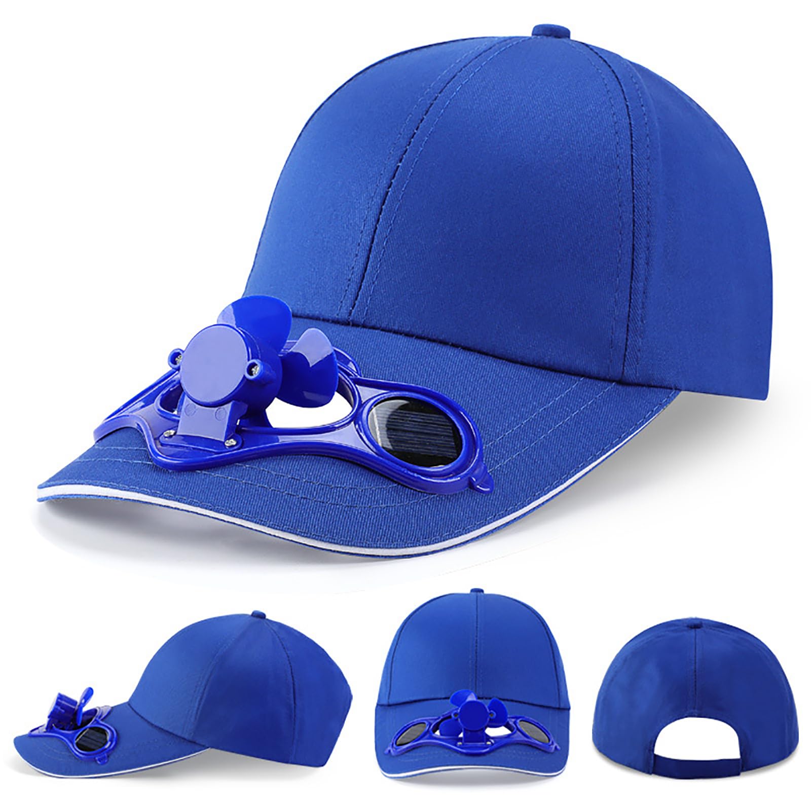 Solar Powered Cooling Baseball Cap - Adjustable Summer Hat with Built-in Fan for Outdoor Sports, Hiking & Travel - UV Protection & Breathable Design