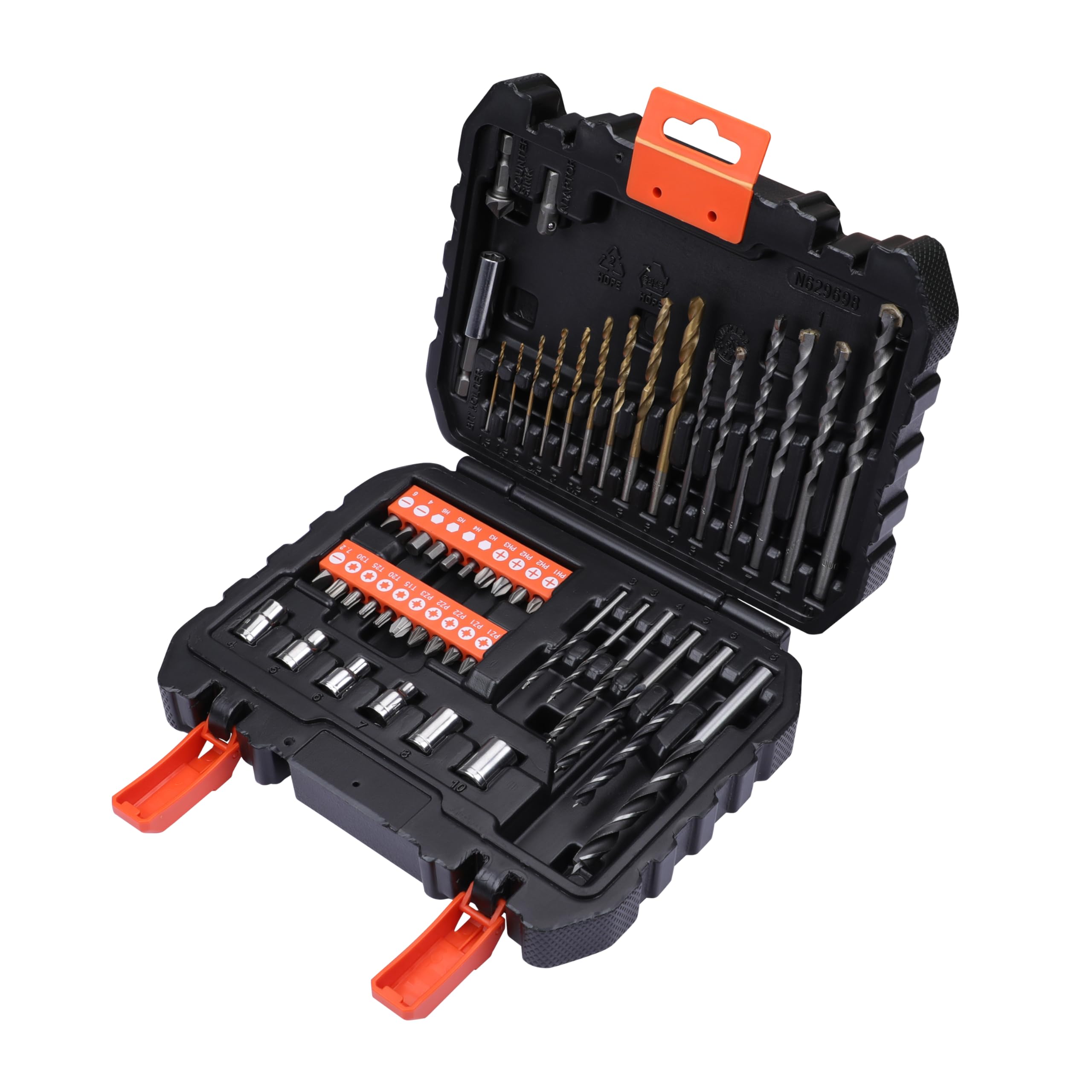 Black + Decker A7188 50-Piece Drill and Screwdriver Bit Set - Premium Steel Construction for Wood, Metal & Plastic - Perfect for DIY Projects, Home Repairs & Professional Use