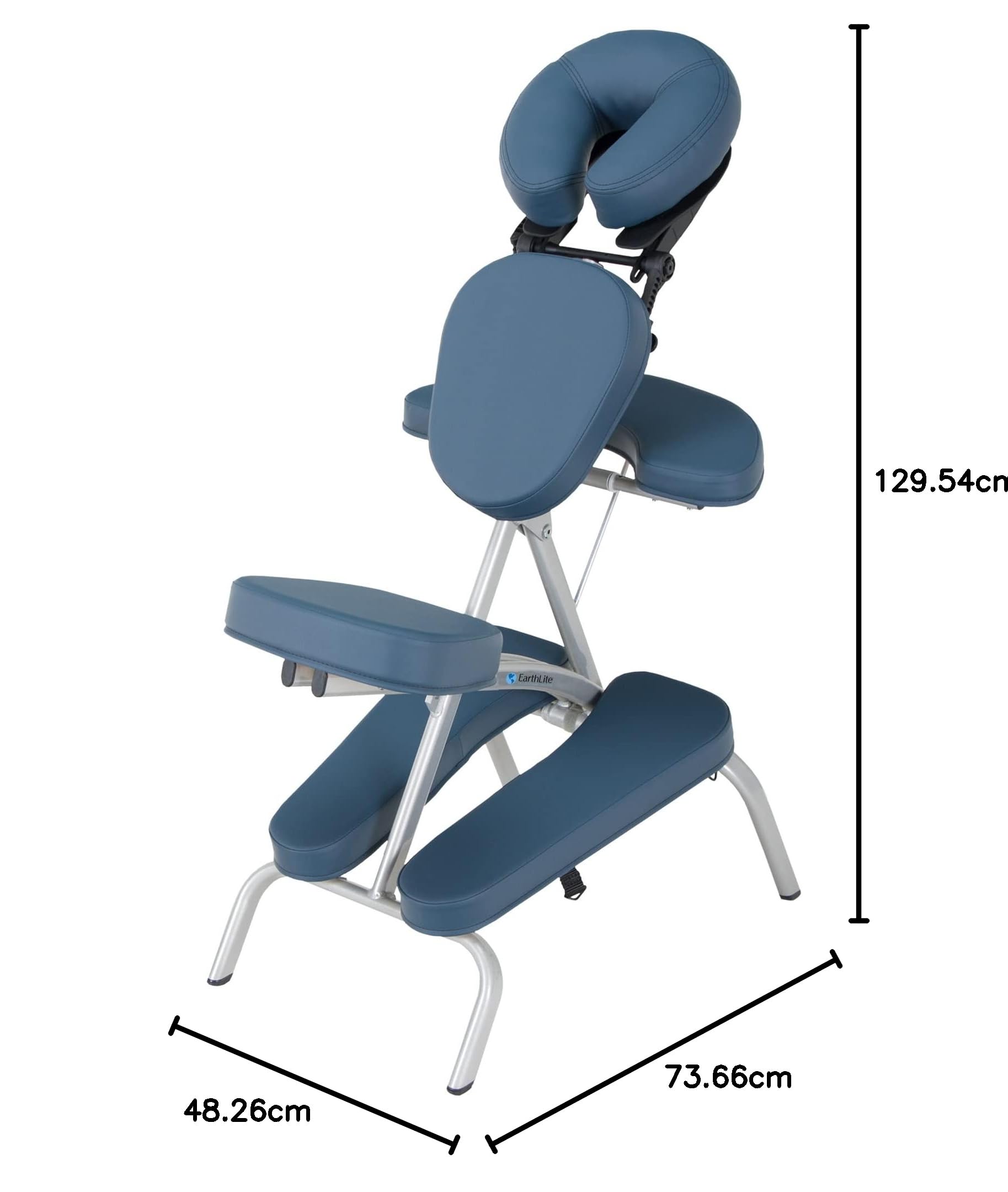 EARTHLITE Vortex Portable Massage Chair Kit - Lightweight (7kg), Compact & Durable with Carrying Case, Cushion & Sternum Strap | Perfect for Home, Spa & Professional Massage Therapists