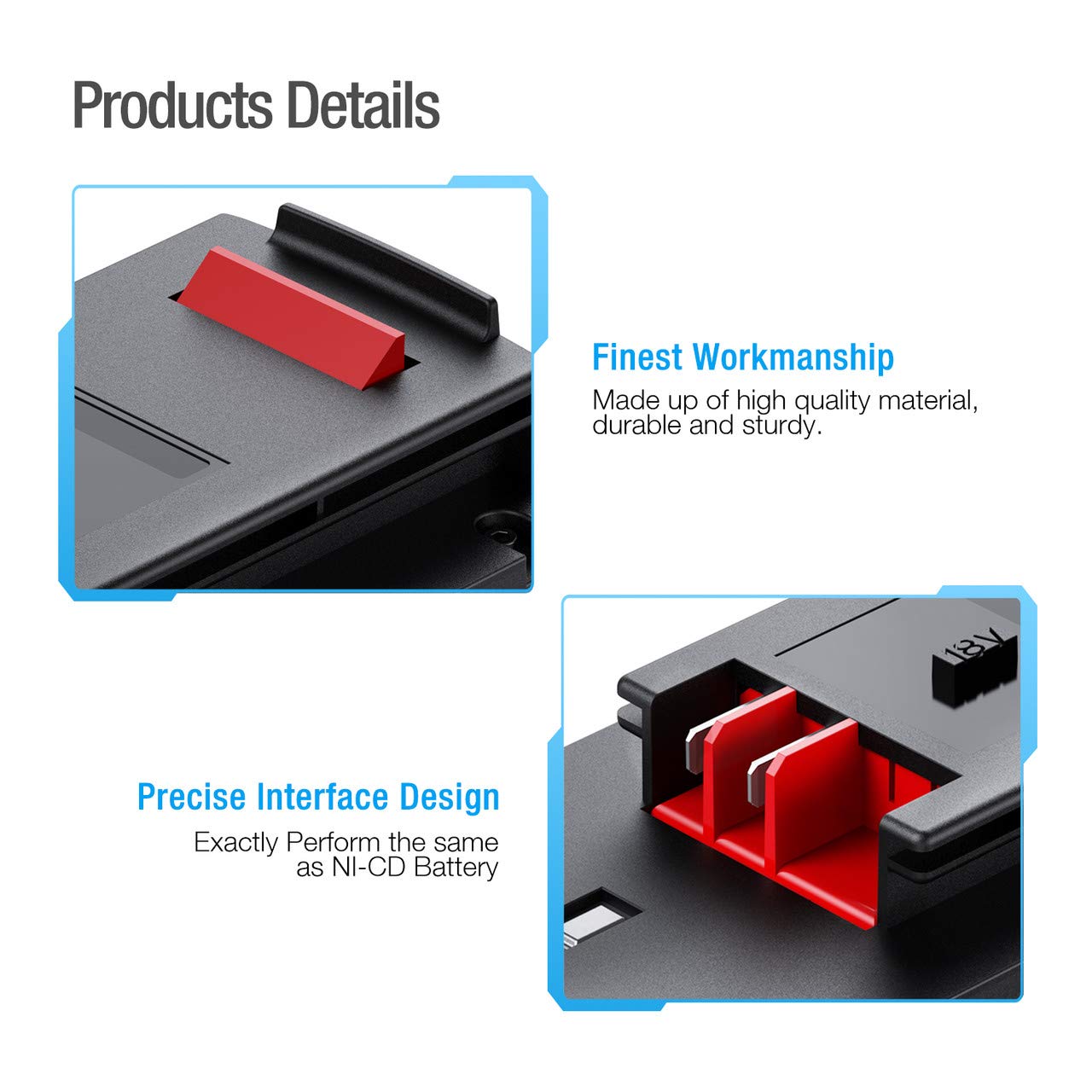 Original Black & Decker HPB18 A1718 Replacement Battery - High Capacity 18V Lithium Ion Power Tool Battery for Drills, Saws & More - Perfect for DIY Projects & Professional Use