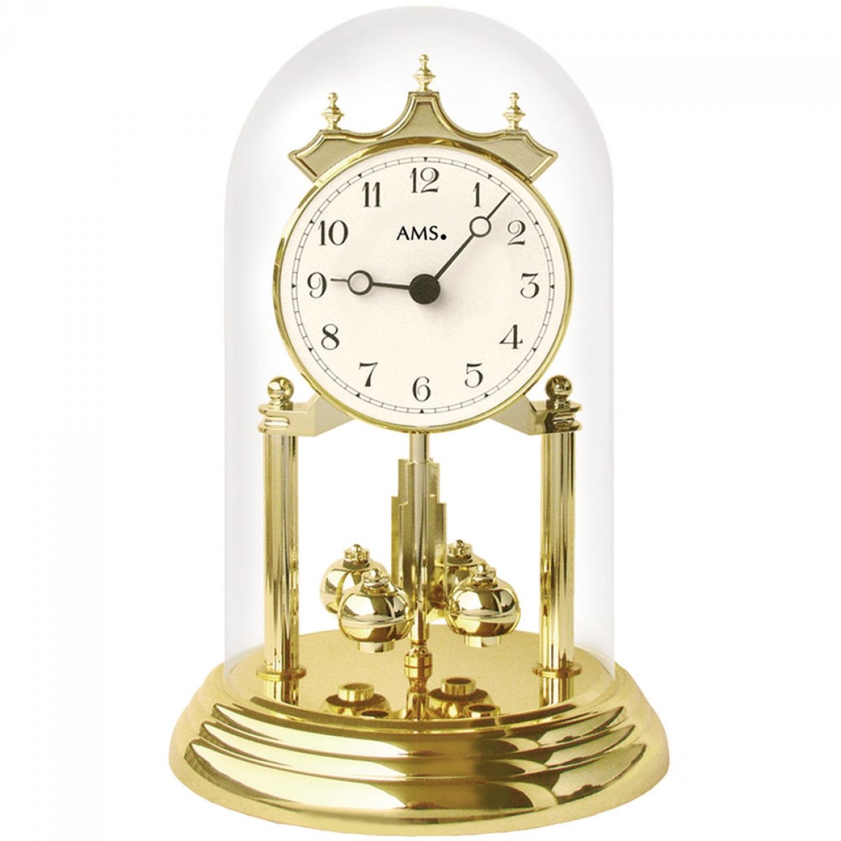 AMS Classic Table Clocks 1201 - Vintage Style Alarm Clock with Silent Non-Ticking Mechanism | Perfect for Bedroom, Office & Home Decor