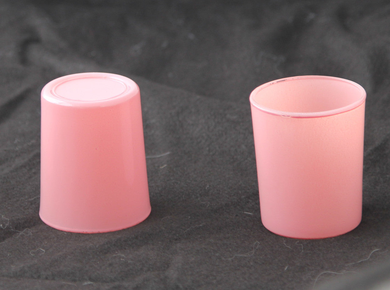 10 Pack Blush Pink Glass Votive Tealight Candle Holders - Elegant Wedding Centerpiece, Christmas Party Decor, Valentine's Day & Bridal Shower Decorations - Perfect for Romantic Dinners, Holiday Tablescapes and Special Events