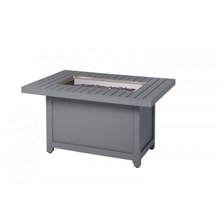 Napoleon Hamptons Rectangular Patio Flame Fire Table - Outdoor Gas Fire Pit for Backyard, Deck, and Garden Gatherings