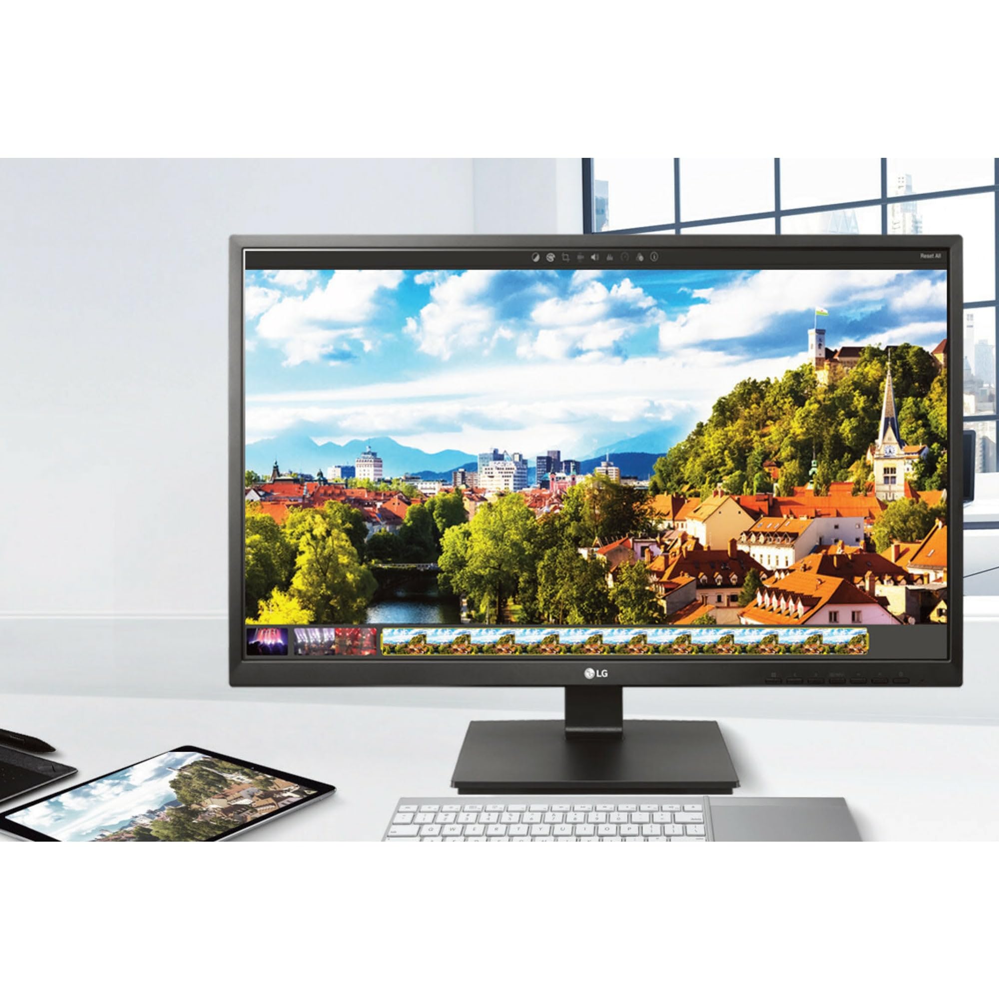 LG 27BK550Y-I 27 Inch IPS Full HD Monitor with Adjustable Stand, Built-in Speakers & VESA Wall Mount - Black | Ideal for Home Office, Gaming & Multimedia Entertainment