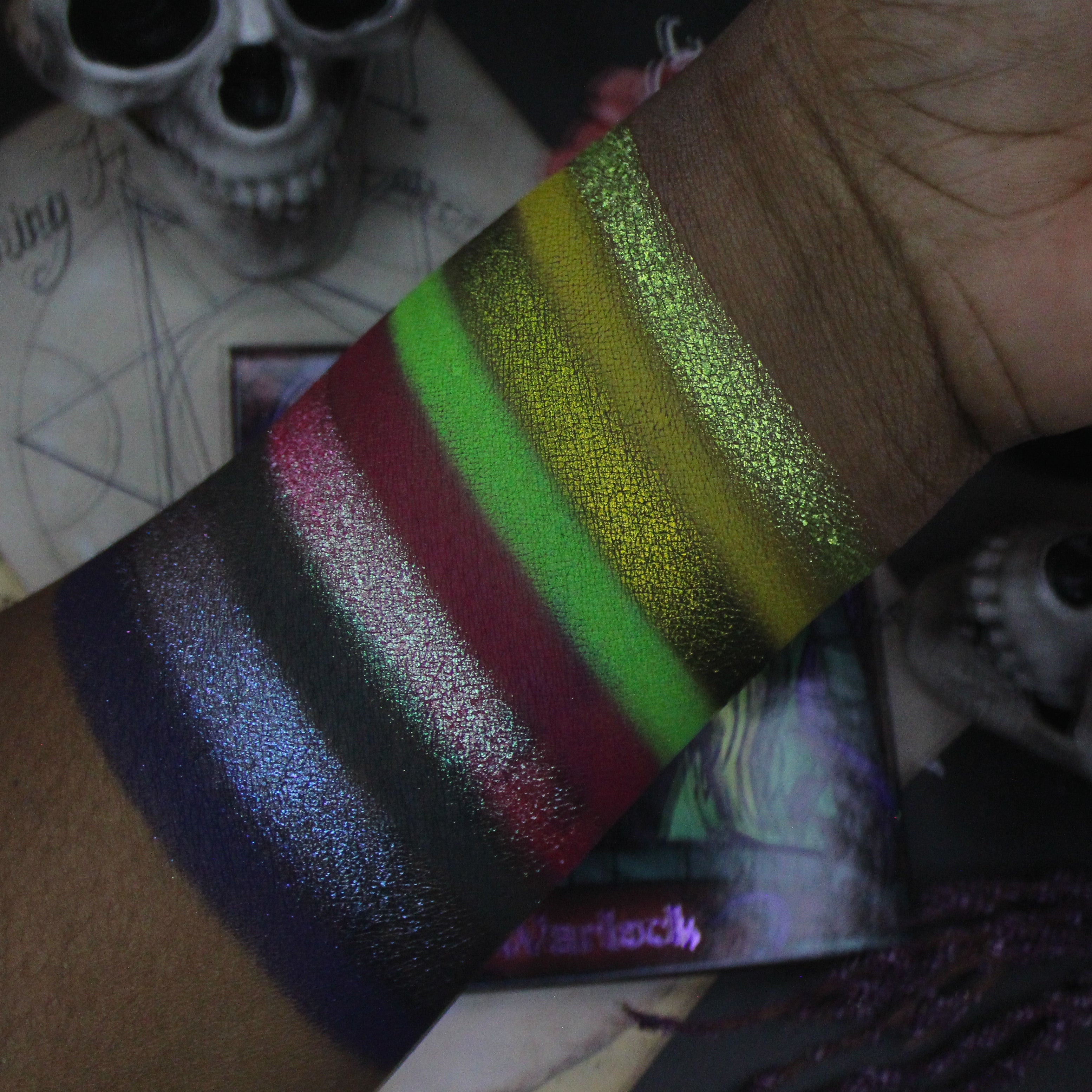 Warlock Eyeshadow Palette - 12 Highly Pigmented Matte & Shimmer Shades for Professional Makeup | Perfect for Halloween, Cosplay & Night Out Looks