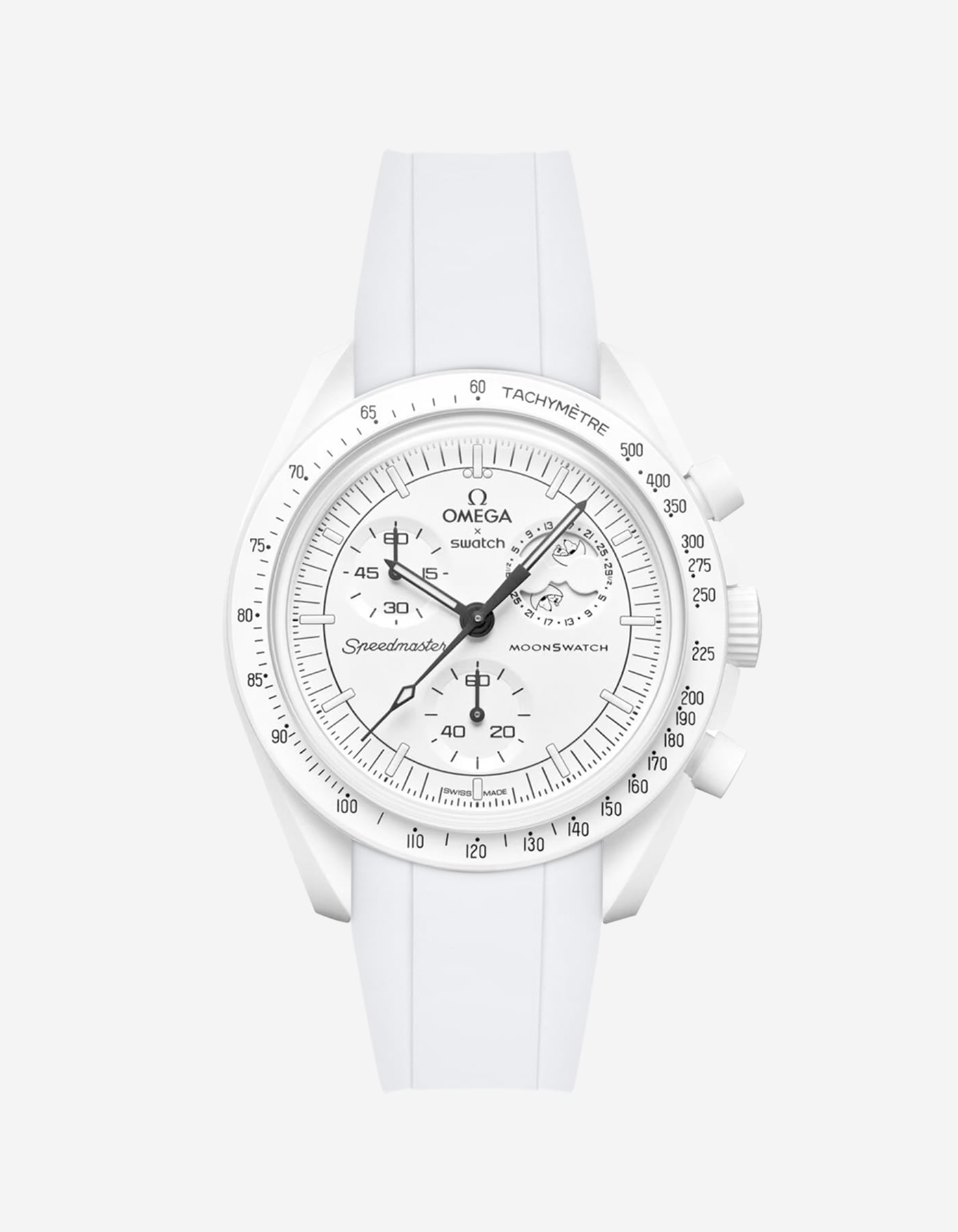 Original Omega X Swatch MoonSwatch Mission to Moonphase Rubber Watch Strap - Durable & Comfortable Replacement Band for Everyday Wear & Sports Activities