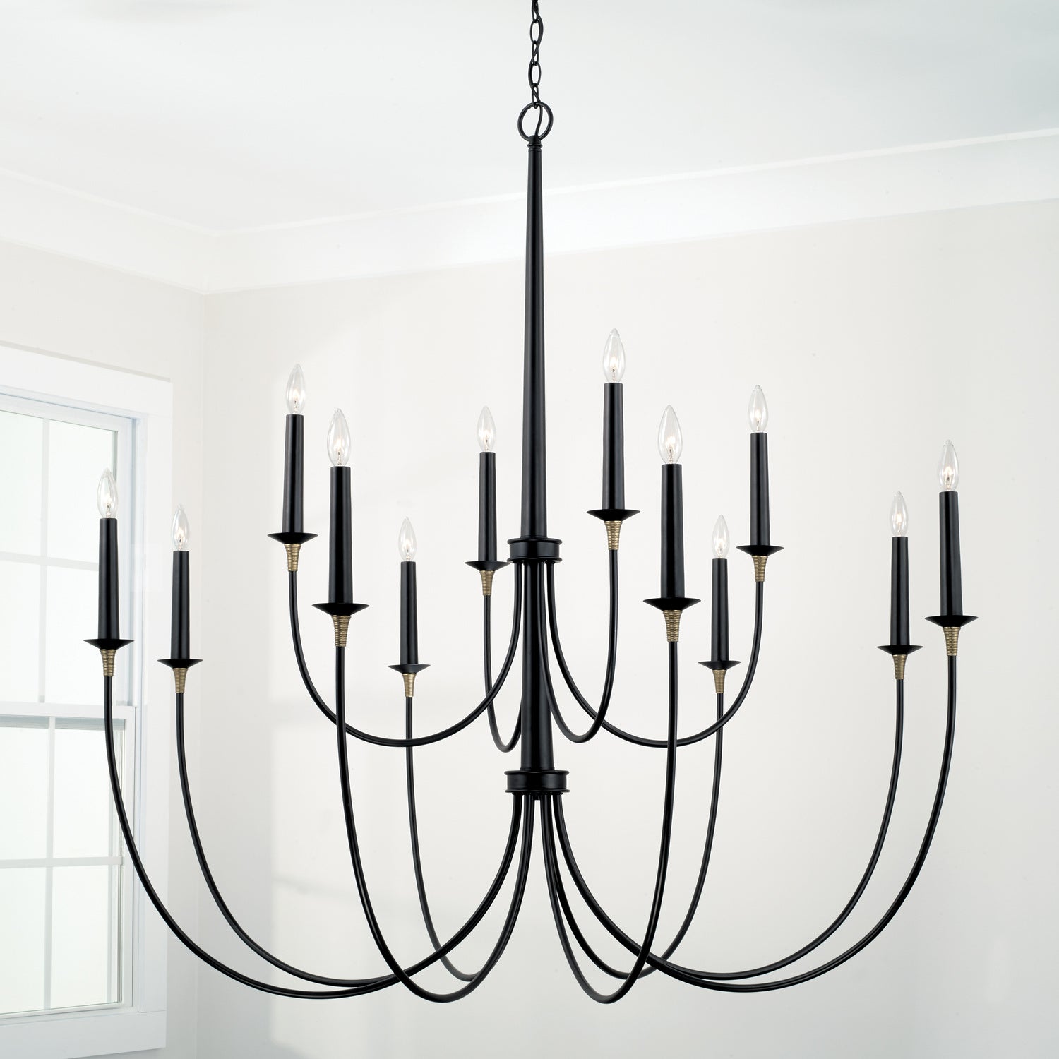 Capital Lighting 12-Light Chandelier - Elegant Crystal Ceiling Fixture for Dining Room, Living Room & Bedroom Lighting