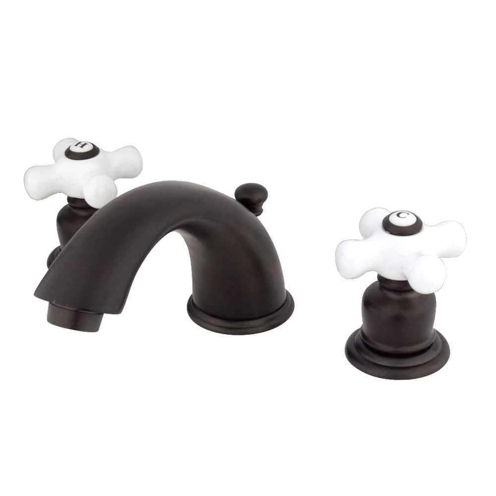 Kingston Brass GKB965PX Widespread Bathroom Faucet - 8 Inch Centerset, Oil Rubbed Bronze Finish, High Arc Spout - Perfect for Modern Bathroom Vanities and Sinks