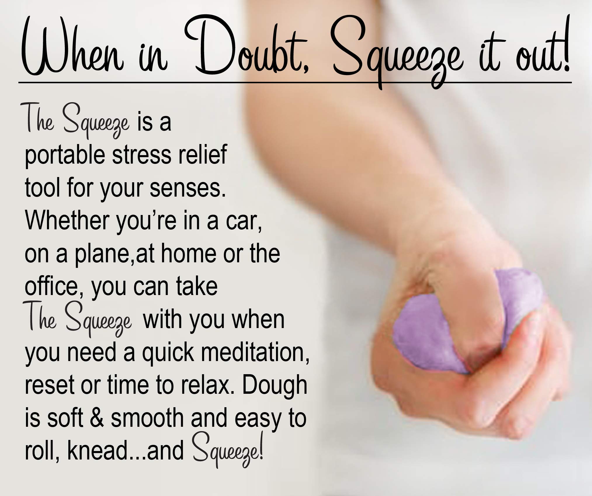 Aromatherapy Stress Relief Dough with Essential Oils - Vanilla Scented Sensory Therapy Putty for Anxiety, Relaxation & Focus | Perfect for Office, Home & Travel Use