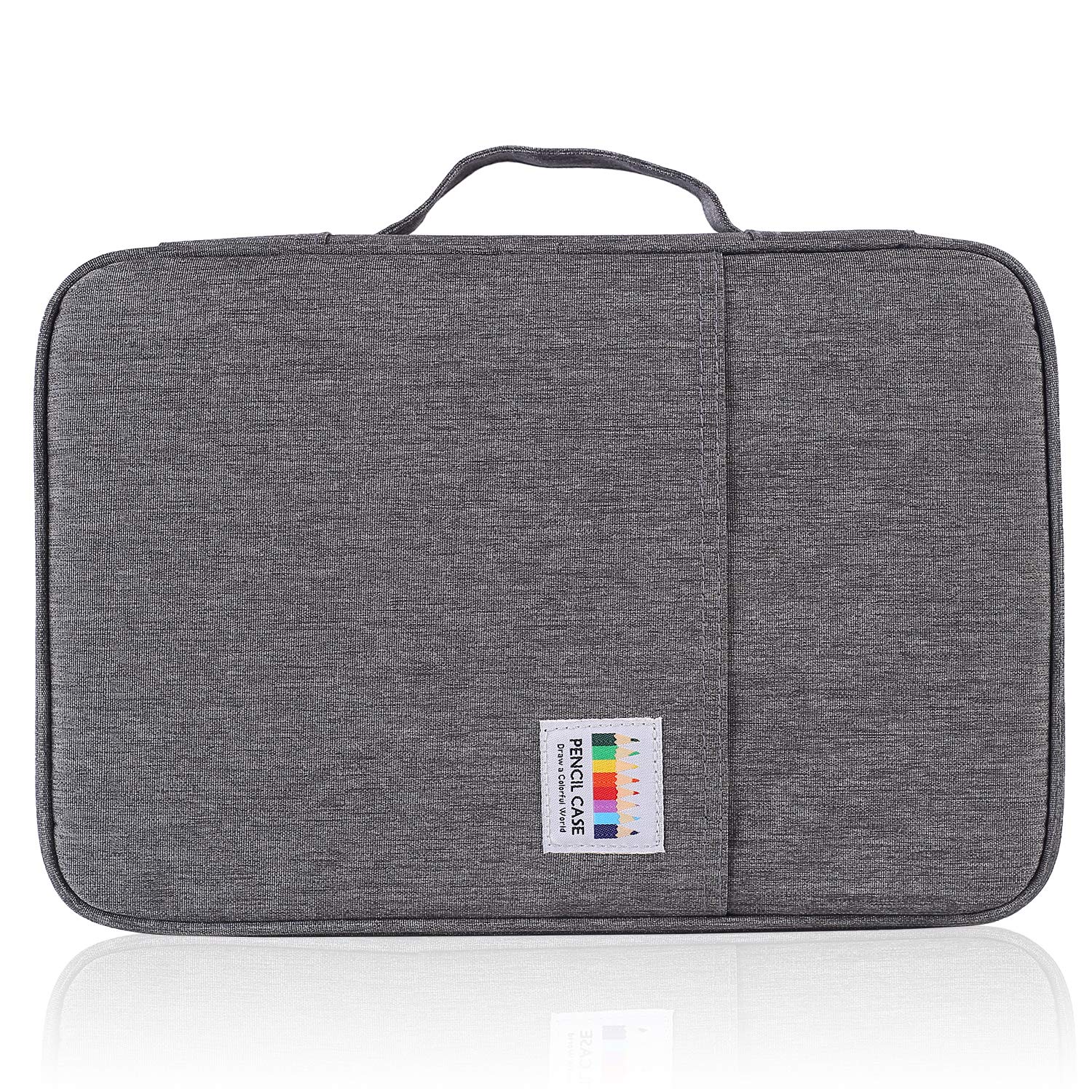 Shulaner Large Capacity Nylon Pencil Case - Holds 300 Colored Pencils or 200 Gel Pens with Zipper Closure, Perfect Organizer for Students & Artists - Ideal for School, Office, Art Classes & Travel