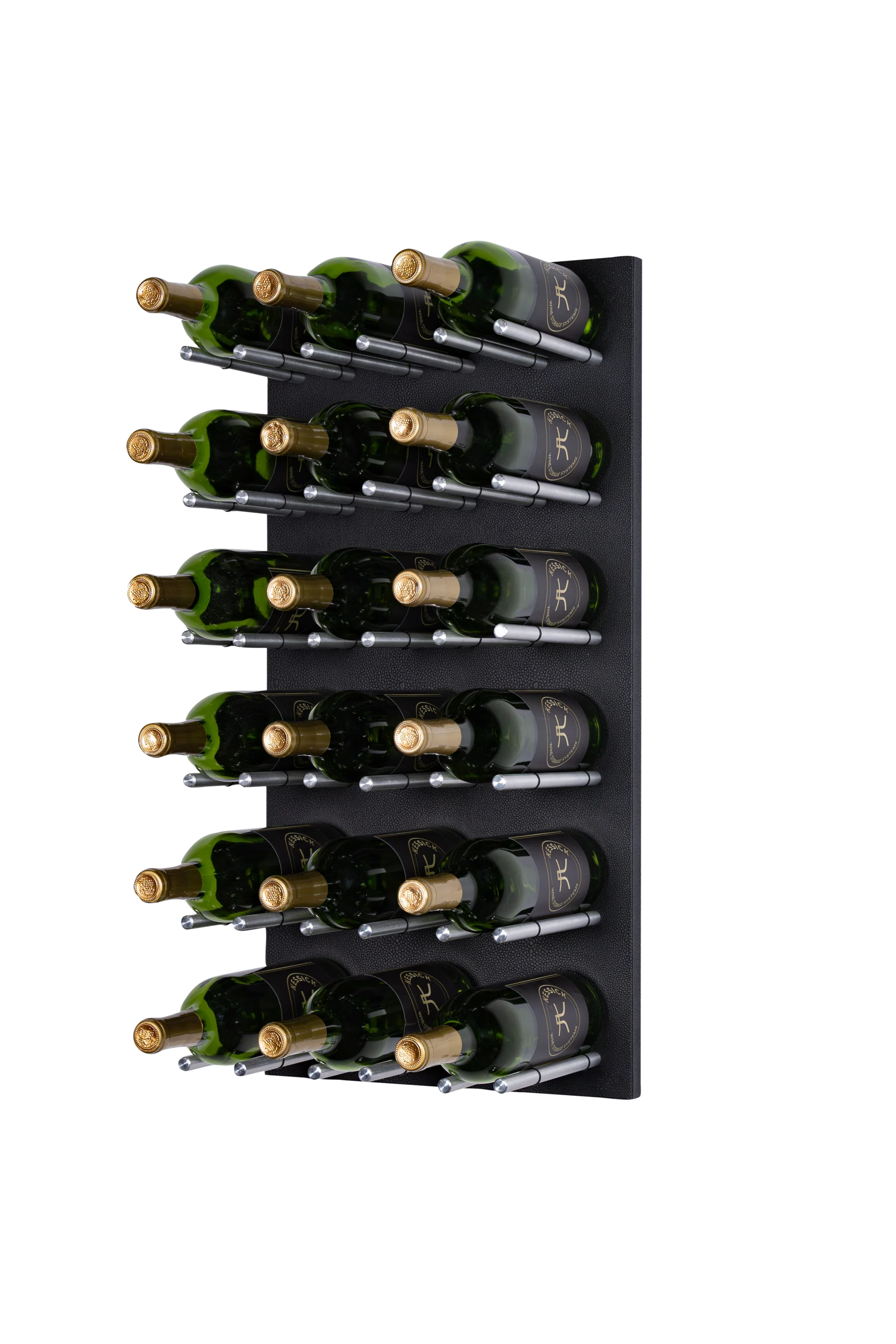 Kessick Wine as Art 14 x 28 Vertical Leather Panel Wine Rack - Stylish Wall Mounted Wine Storage for Home Bar, Kitchen, or Dining Room Decor
