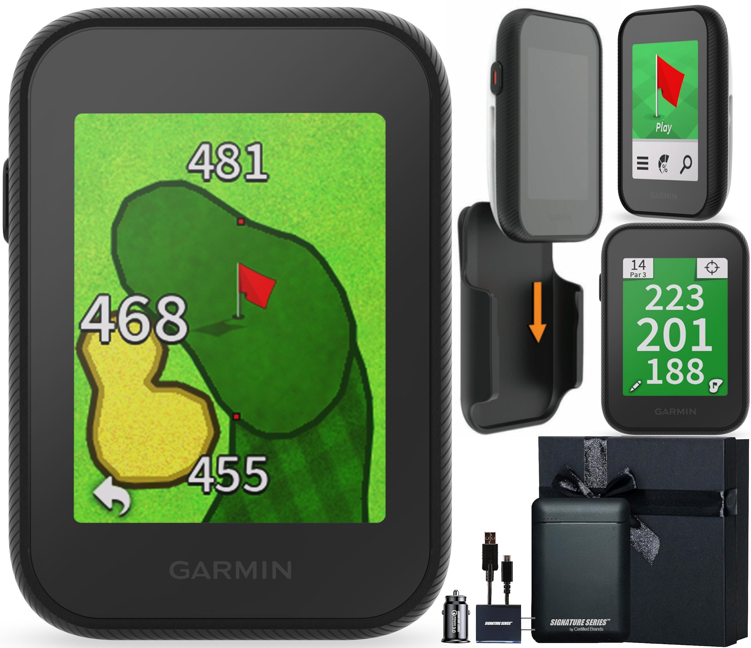 Garmin Approach G30 Golf GPS Handheld Device - Full-Color Touchscreen, Precise Distance Mapping, 41K+ Preloaded Courses | High-Sensitivity GPS | Perfect for Golfers, Coaches & Tournament Players | Signature Series Gift Bundle Included