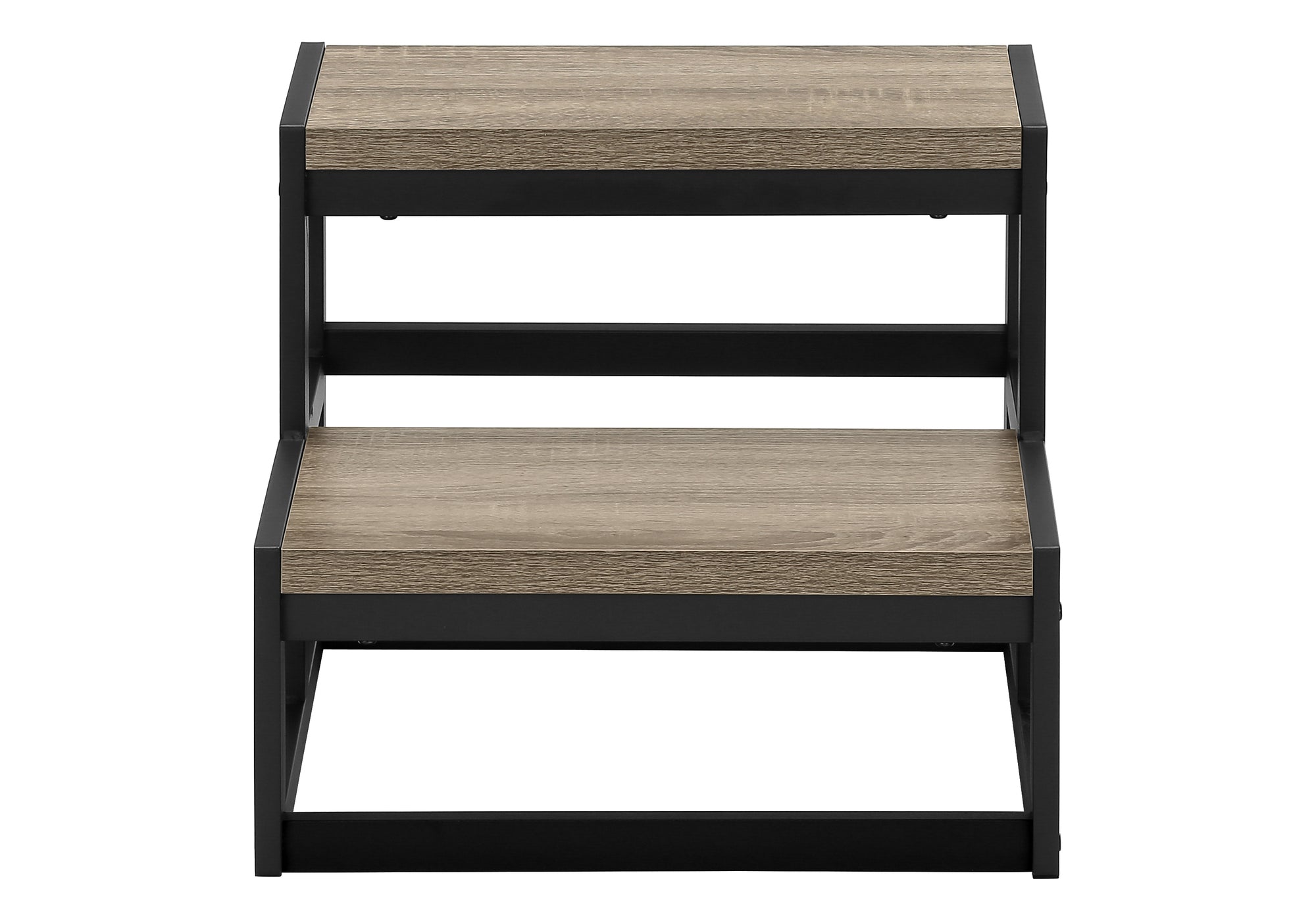 Modern Black Metal Step Ladder Stool - 3-Step Folding Stool for Home, Kitchen, Bedroom & Bathroom - Non-Slip Safety Stool for Reaching High Shelves & Storage Organization